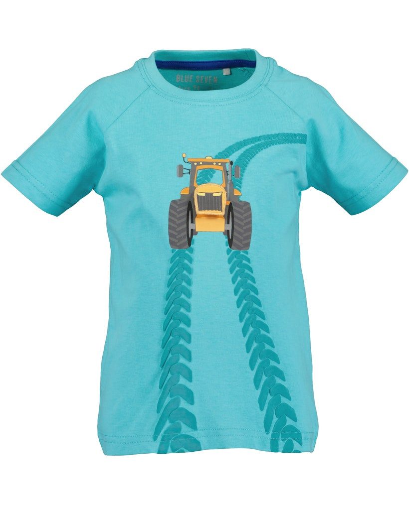 Blue Seven T-Shirt Blue Seven Jungen T-Shirt Traktor lagune blau (1-tlg)