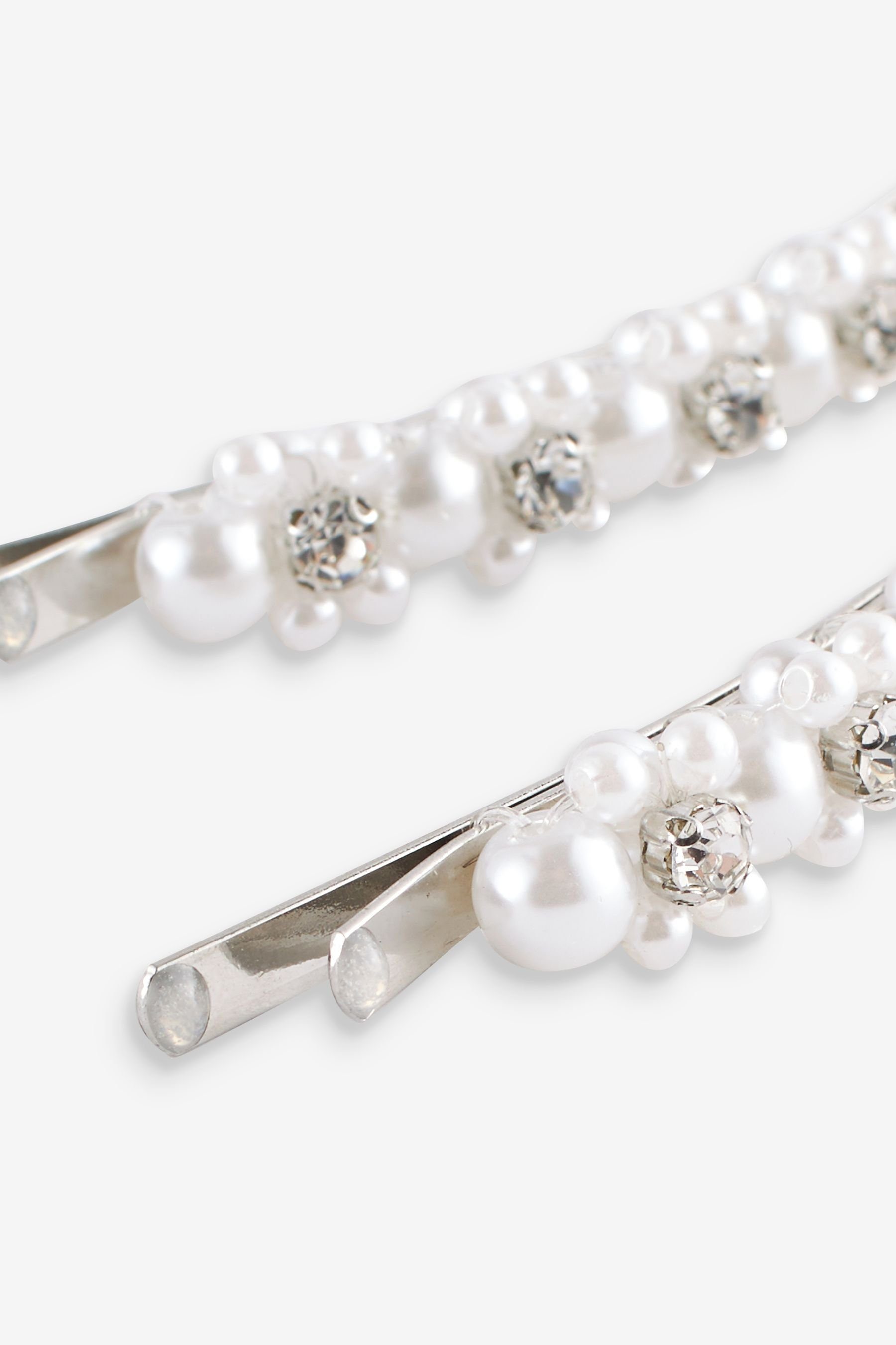 Haarspangen-Set Mit Kunstperlen – 2 Stück, Je Ca. 7 Cm, Perfekt Für Strand, Party & Hochzeit