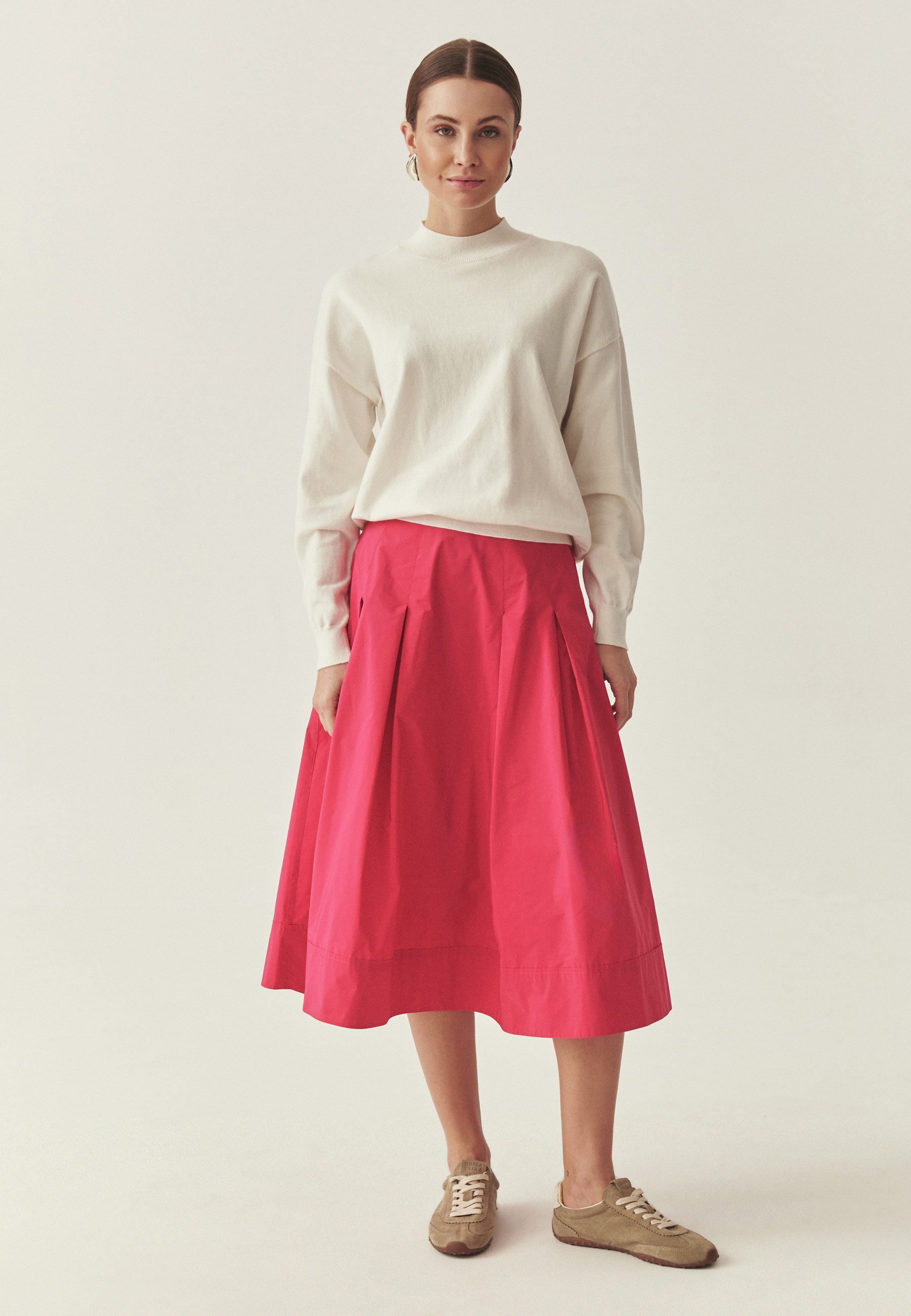 TATUUM Midirock Flared Taffeta Skirt - Taftiko 1