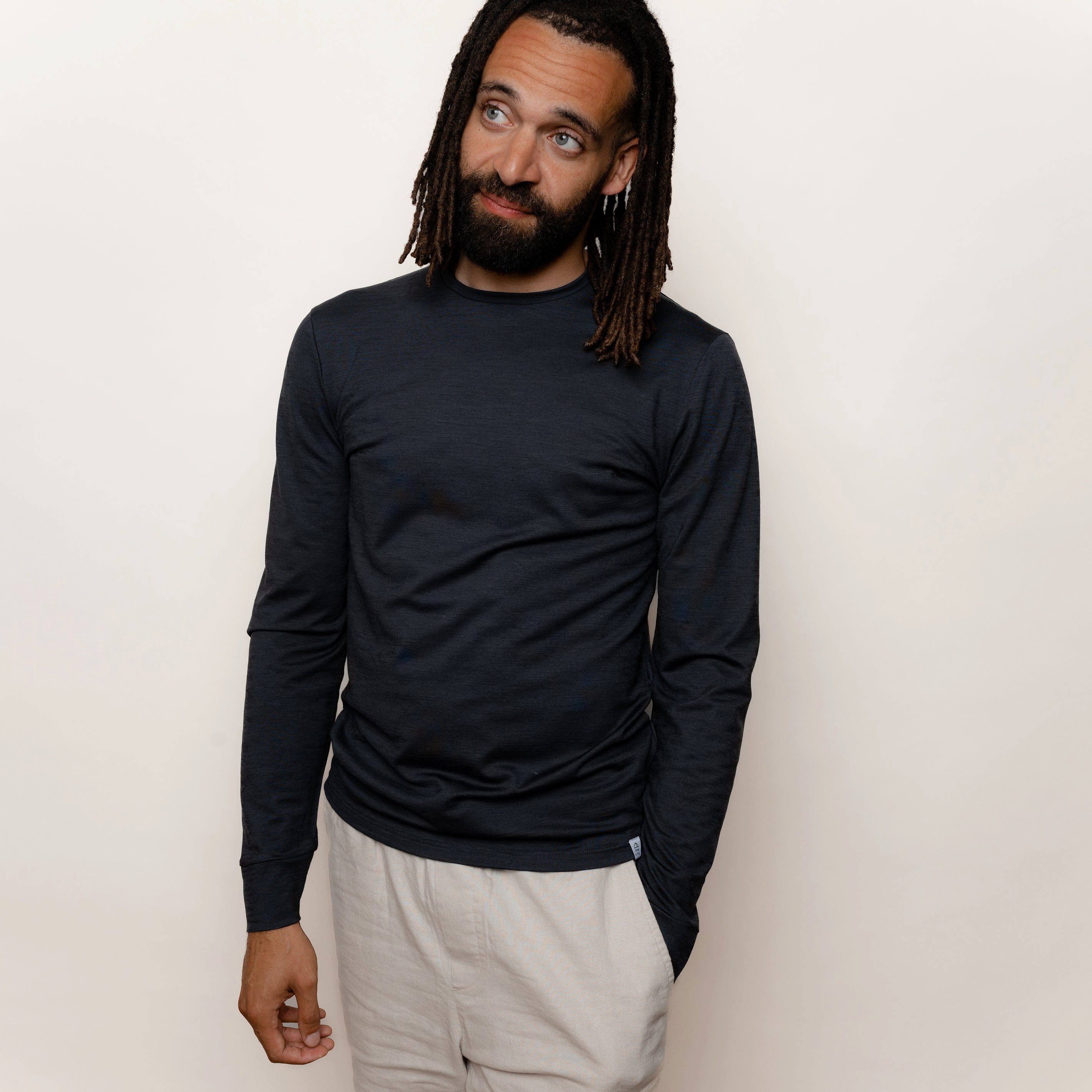 Tom Fyfe Longsleeve TOM FYFE Merino Longsleeve Herren Anthrazit / L günstig online kaufen