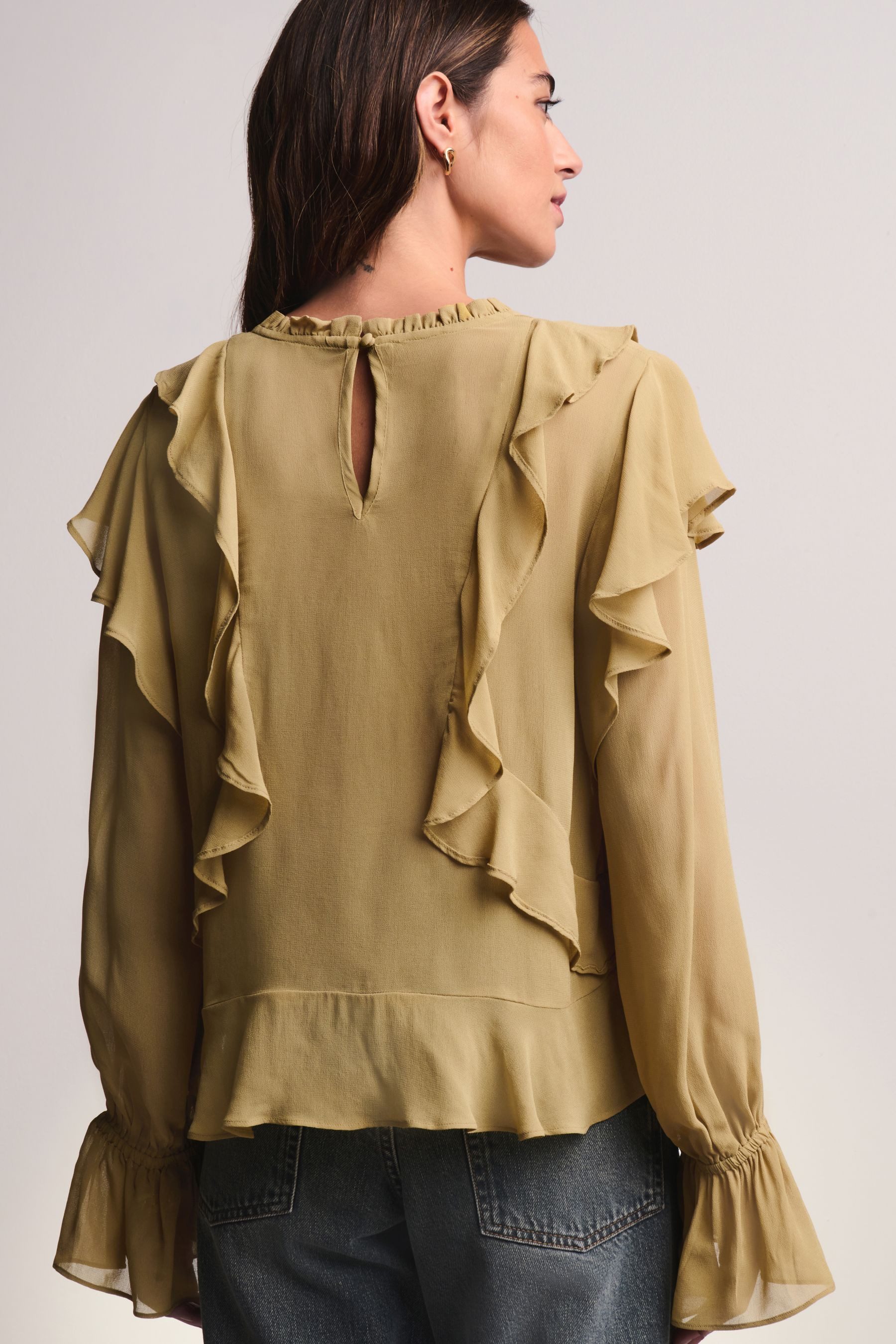 Next Langarmbluse Langärmlige Bluse mit Rüschen günstig online kaufen