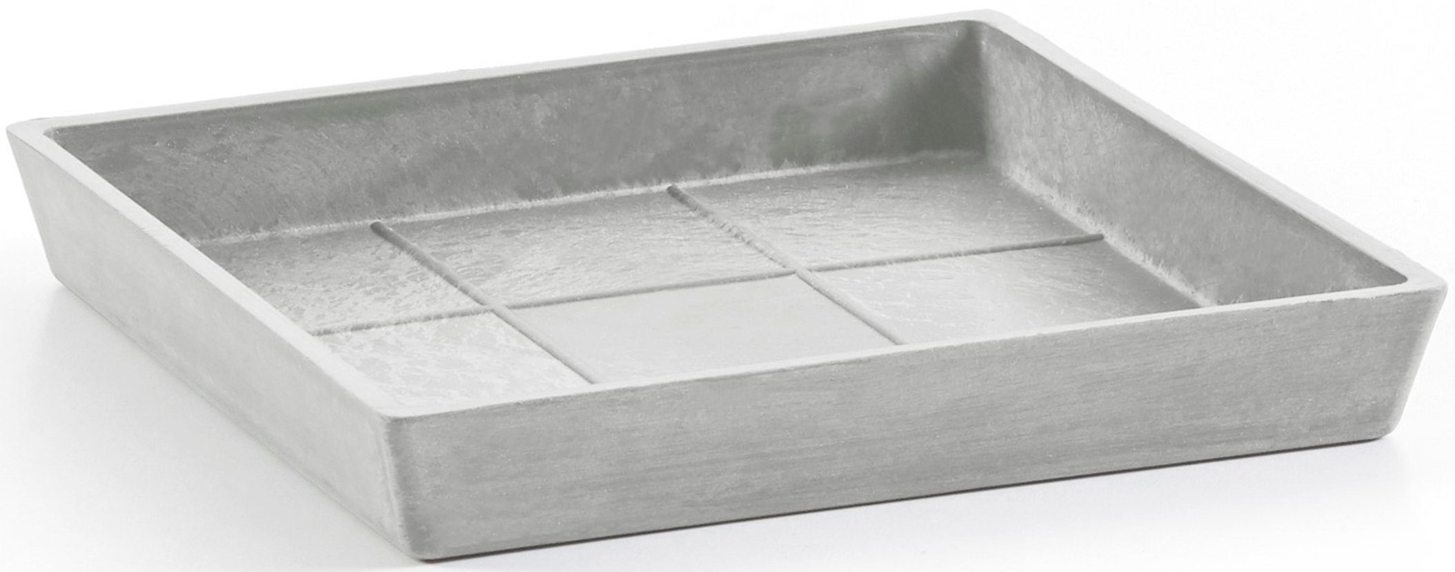 ECOPOTS Topfuntersetzer Quadratisch 45 Weißgrau, Zubehör für Ecopots Pflanzgefäße, für innen und außen: frostsicher, bruchsicher und lichtbeständig