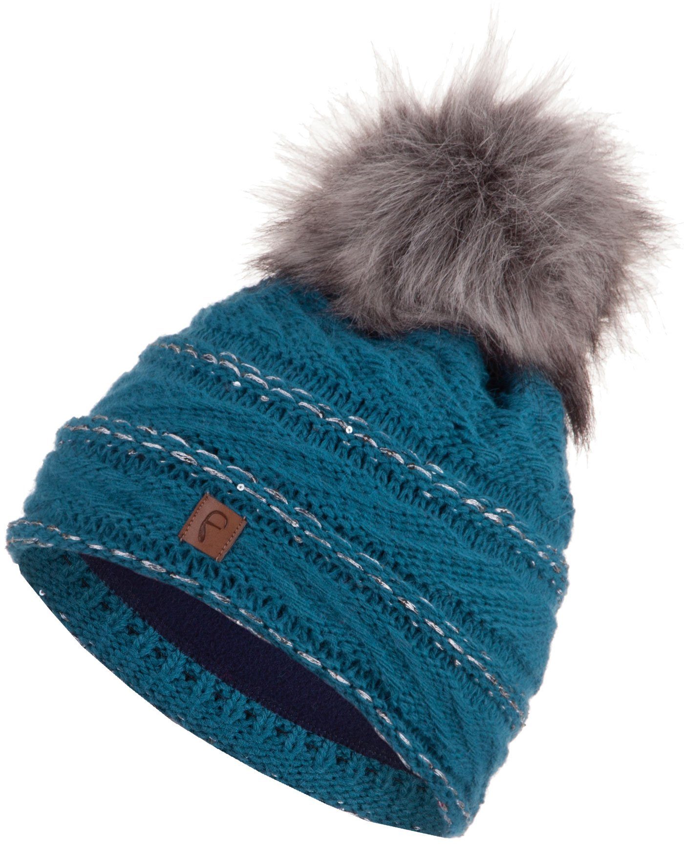 Faera Bommelmütze Wintermütze Damen Herren Mütze Beanie Haube gefüttert Bommelmütze 14