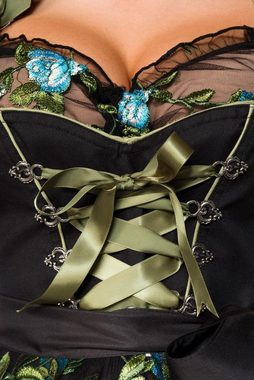 Dirndline Dirndl Dirndl + Schürze + Bluse schwarz Blumen Oktoberfes