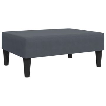 vidaXL Sofa Schlafsofa 2-Sitzer mit Kissen und Fußhocker Dunkelgrau Samt