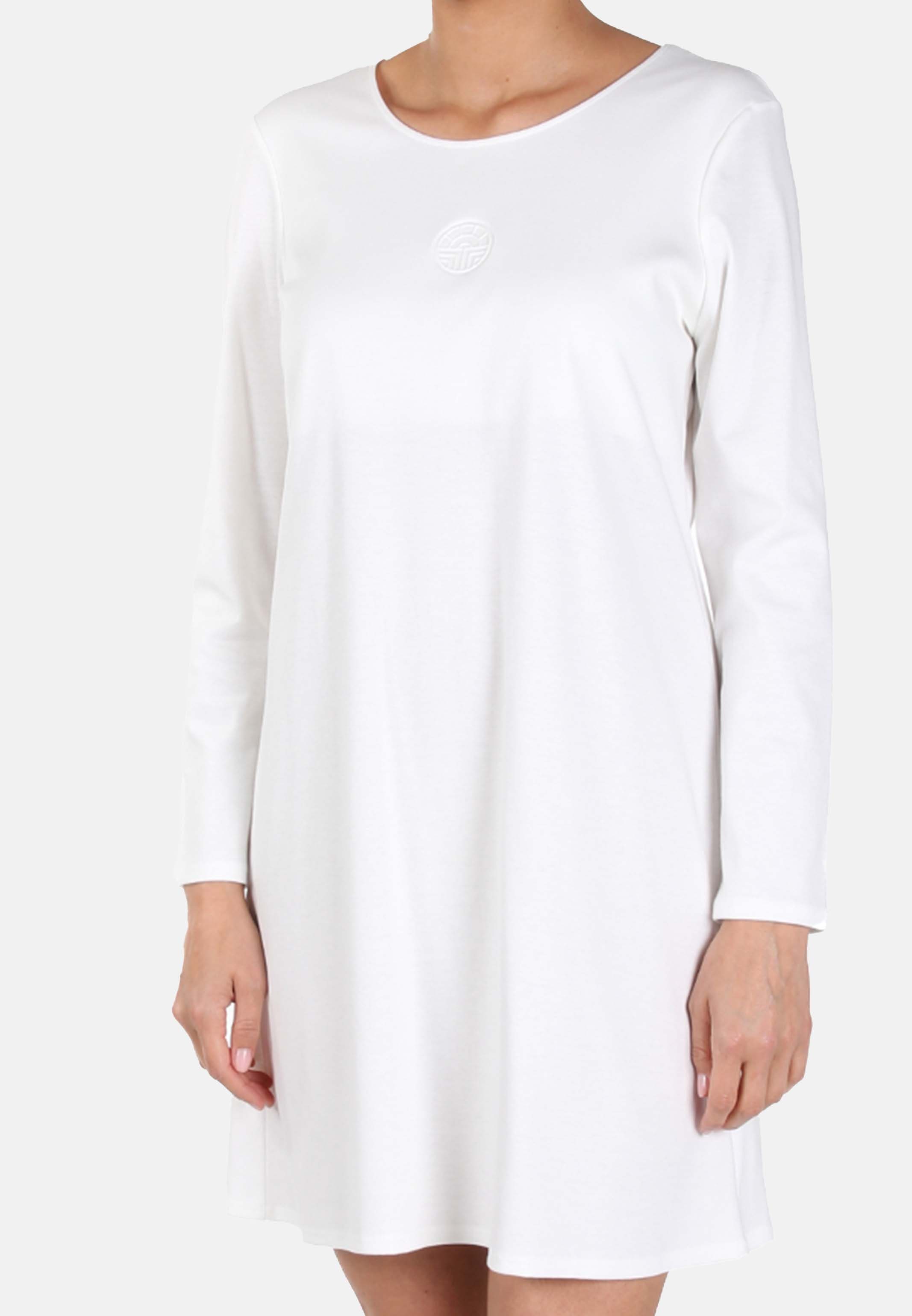 Féraud Nachthemd Basic (1-tlg) Nachthemd - Baumwolle - Bigshirt mit langen Ärmeln Champagner