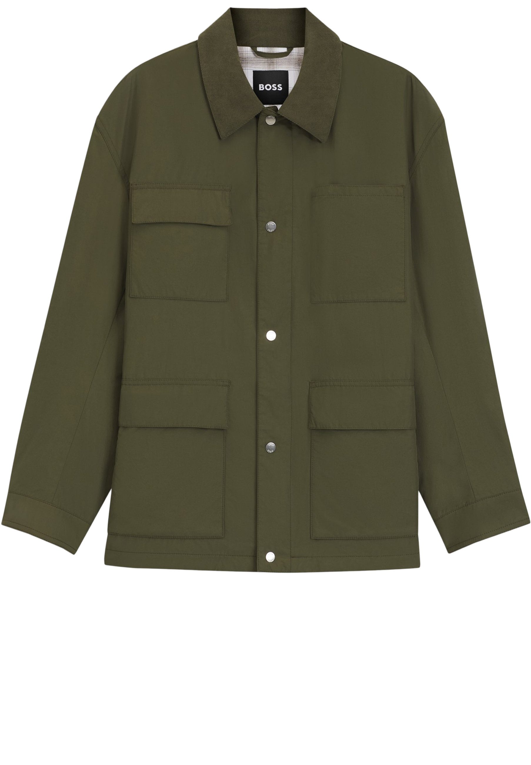 BOSS Parka Corpo mit Karo-Innenfutter (1-St)
