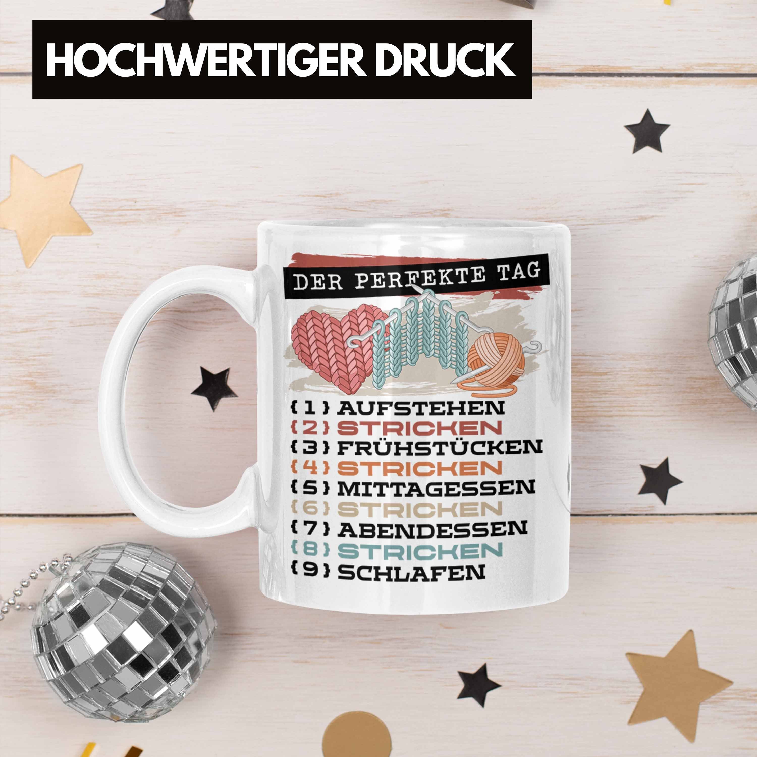 Trendation Tasse Trendation - Stricken Tasse Geschenk Becher Der Perfekte Tag Häckeln G