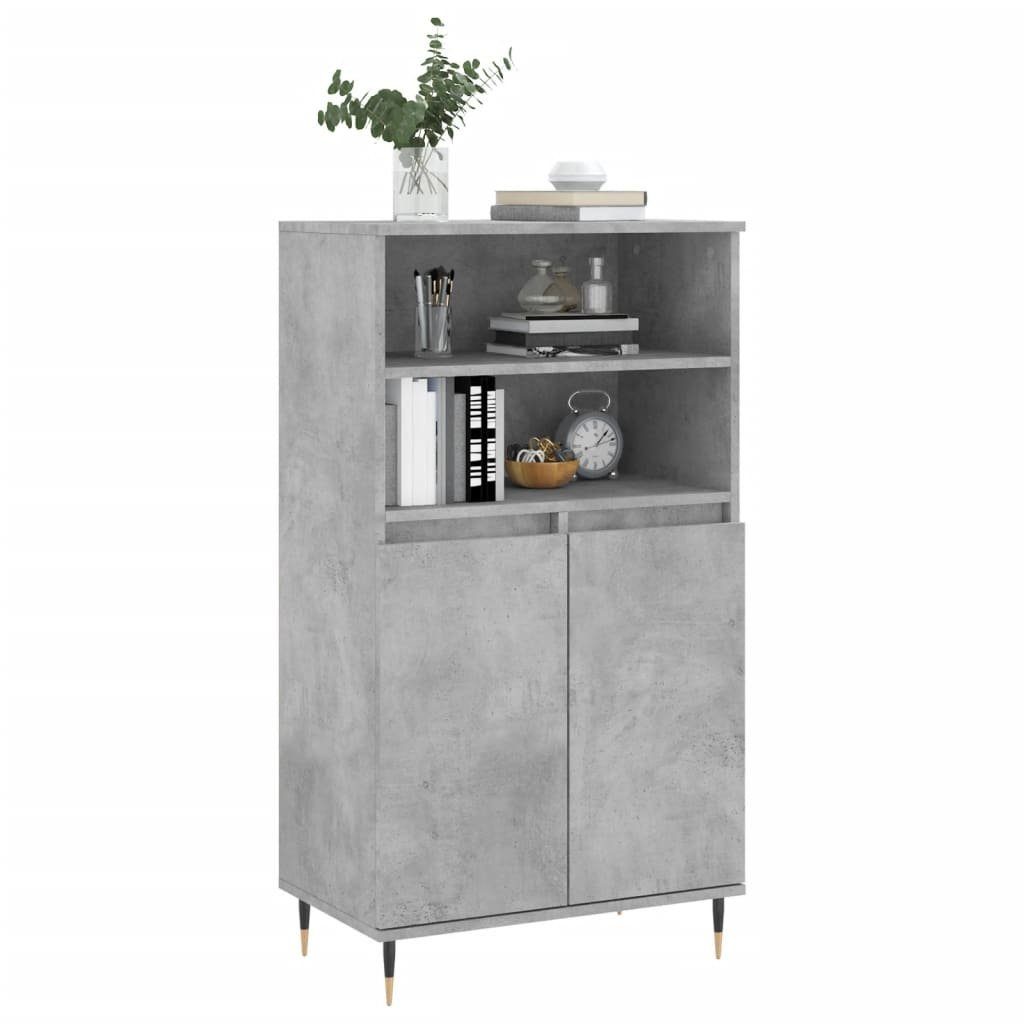 vidaXL Highboard Highboard Betongrau 60x36x110 cm günstig online kaufen