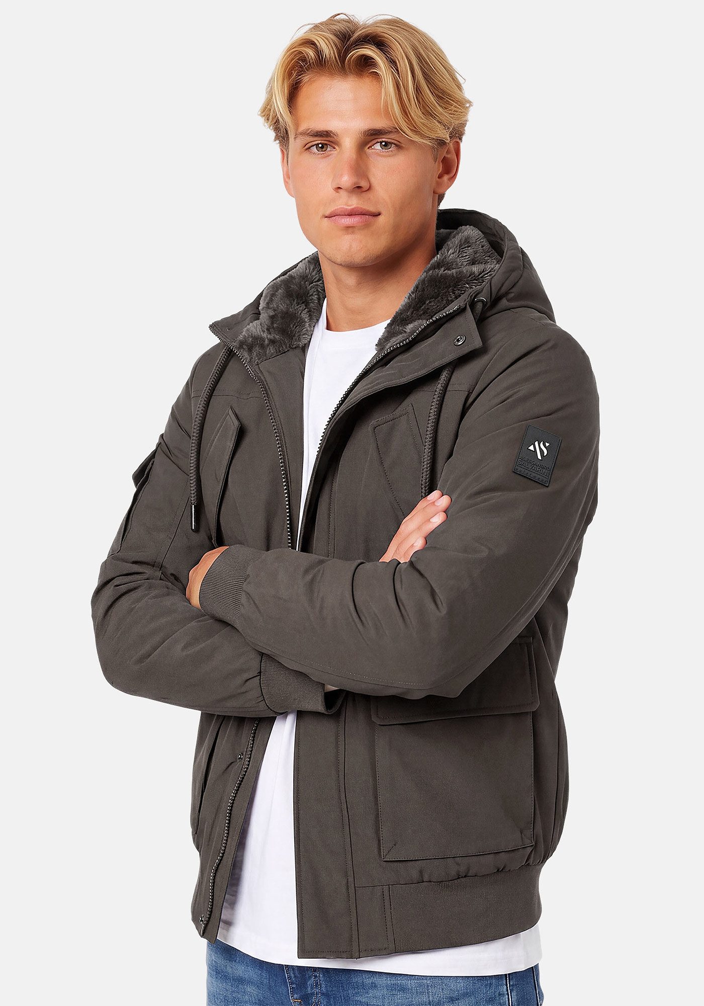 Alessandro Salvarini Winterjacke ASNehlo innen mit warmem Teddyfell – Bild 3 von 5