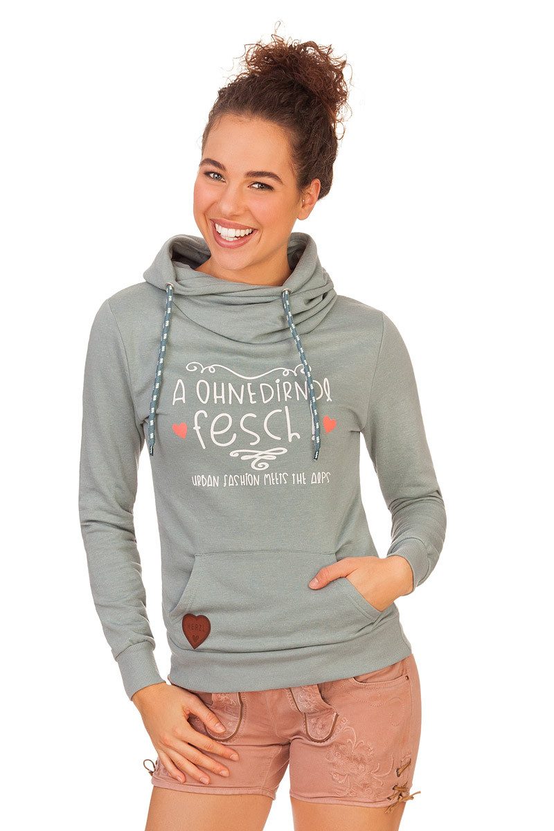 Hangowear Rundhalspullover Hoodie Damen - OLYMPIA - mint