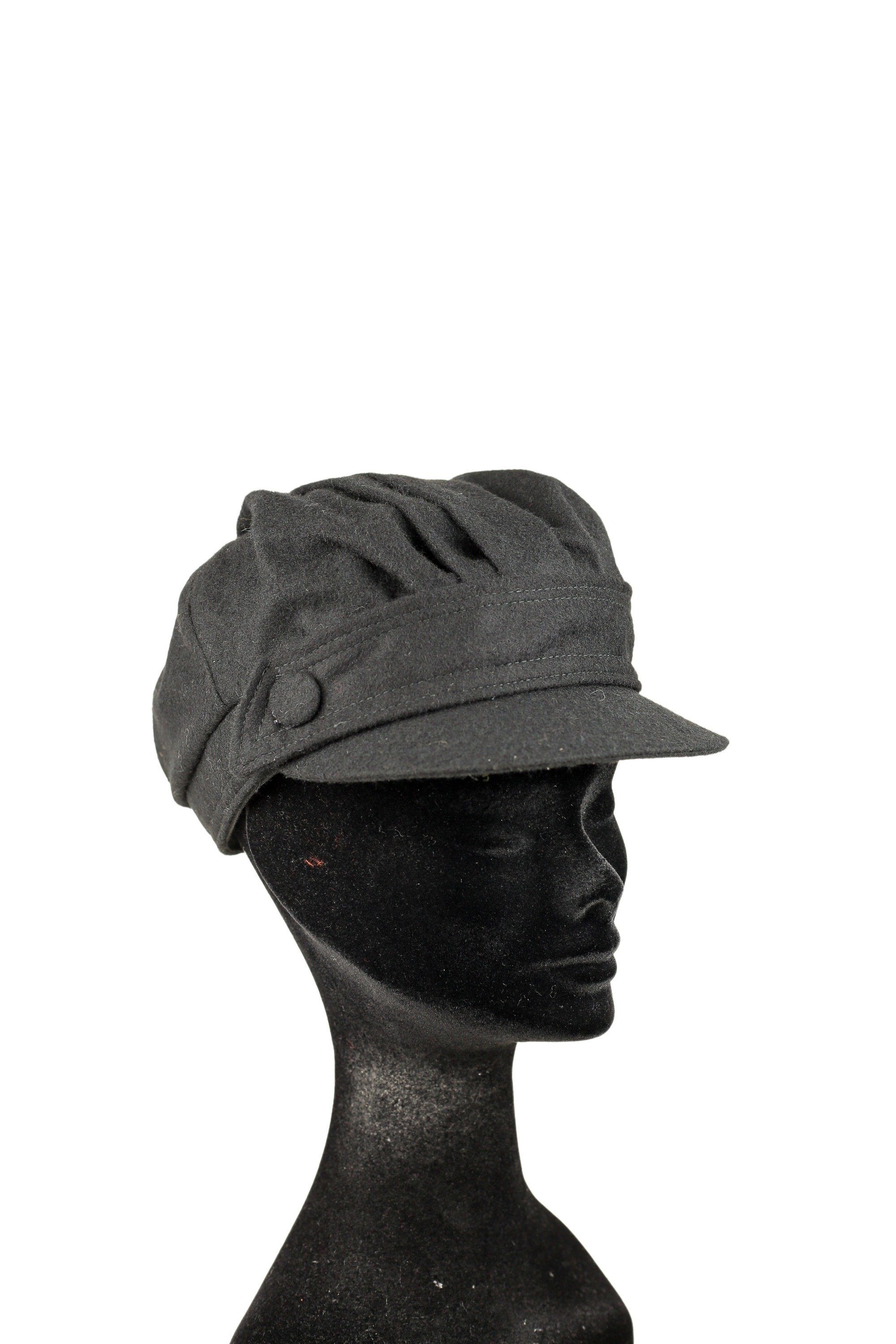 COLLEZIONE ALESSANDRO Fischerhut Nero (1-St) echte Wolle, Made in Italy