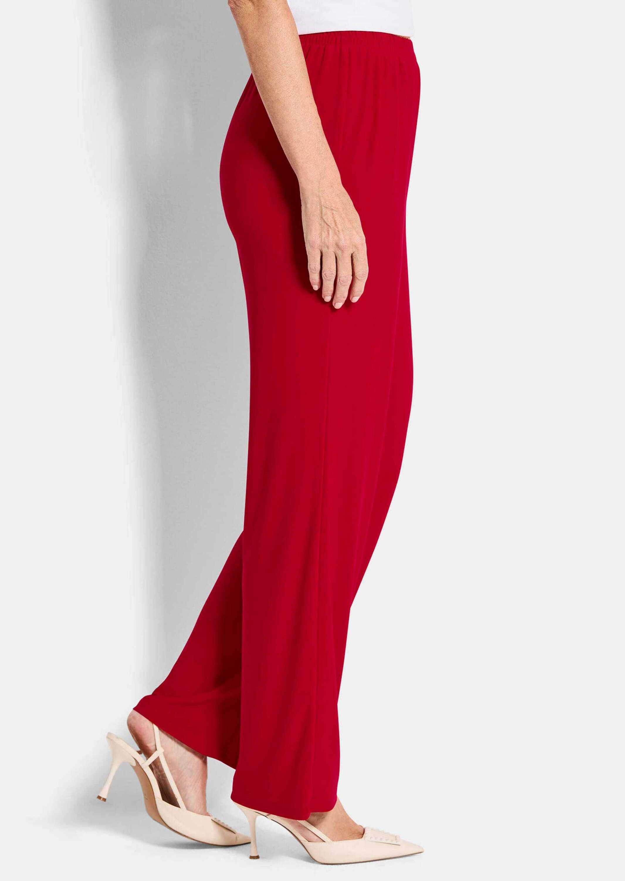 GOLDNER Schlupfhose Kurzgröße: Slinky-Hose mit weitem Bein Jerseyhose mit Schlupfbund und Knöchellänge