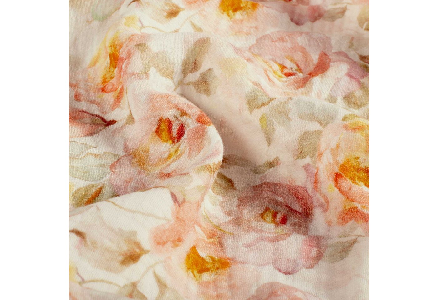 Thumbnail - maDDma Stoff Musselin-Stoff Digital-Druck Motive ab 50x130cm uni Mulltuch, Blumen 1