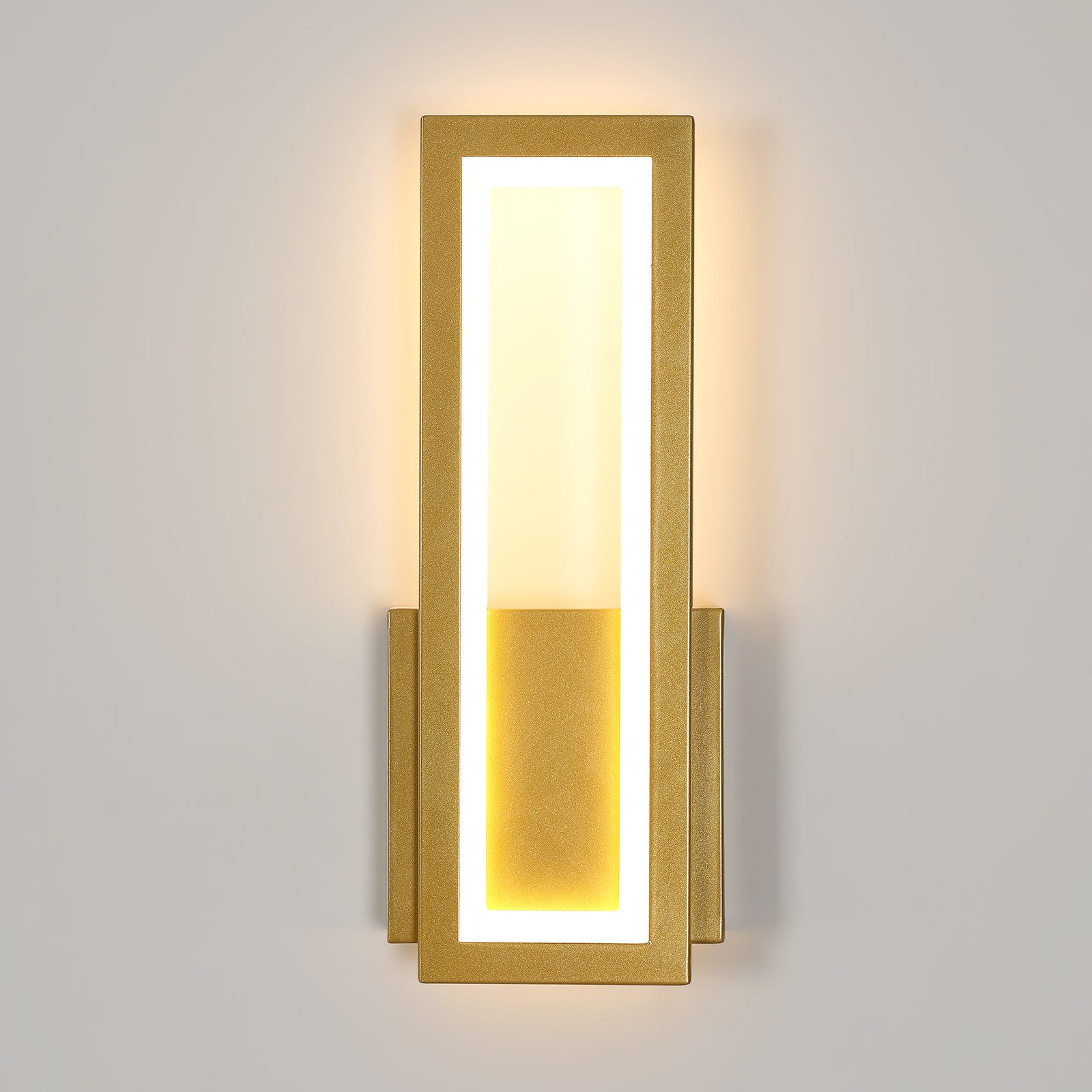 Riserva LED Wandleuchte LED Wandleuchte innen Gold 12W, 3000K warmweiß, 32 cm, rechteckig