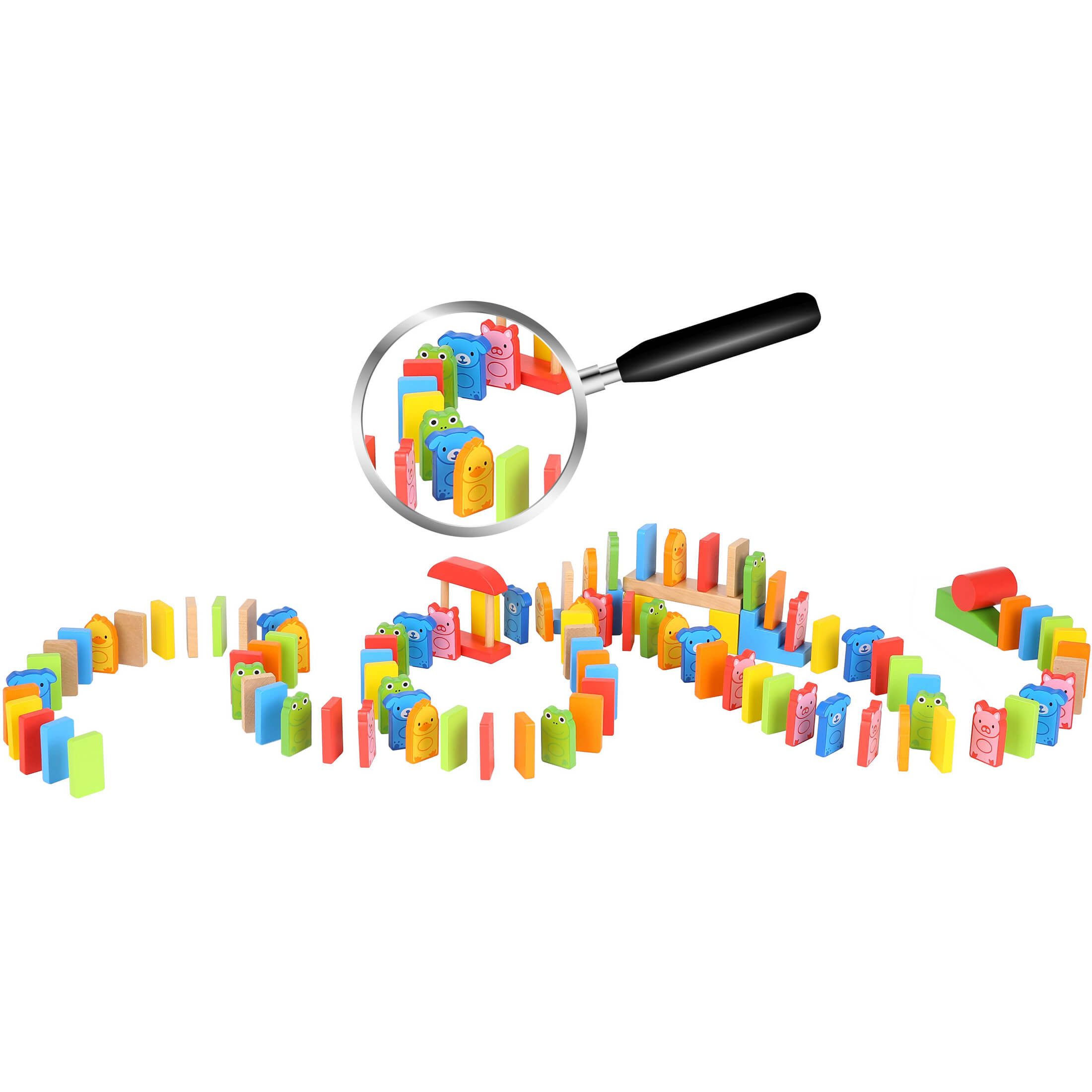 Vedes Spiel SpielMaus Domino-Spiel aus Holz, farbenfrohes Spielset ab 3 Jahren, Familienspiel, Kinderspiel