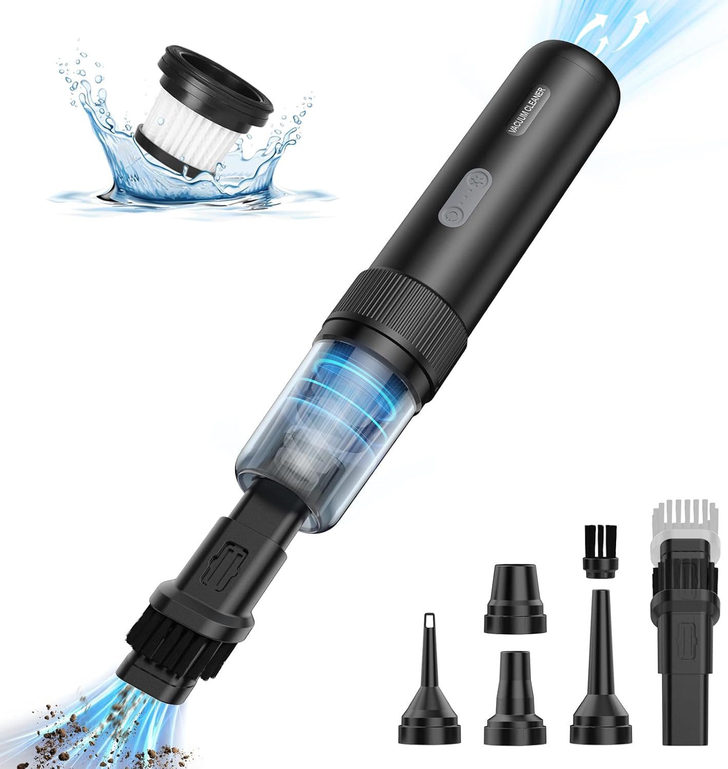 Pdgrid Akku-Handstaubsauger 15000Pa 3in1 Aspirapolvere Portatile Автомобильный пылесос tragbarer, mit Beutel, 6000mah;91000 RPM;Kabellos;für Auto/ Haus