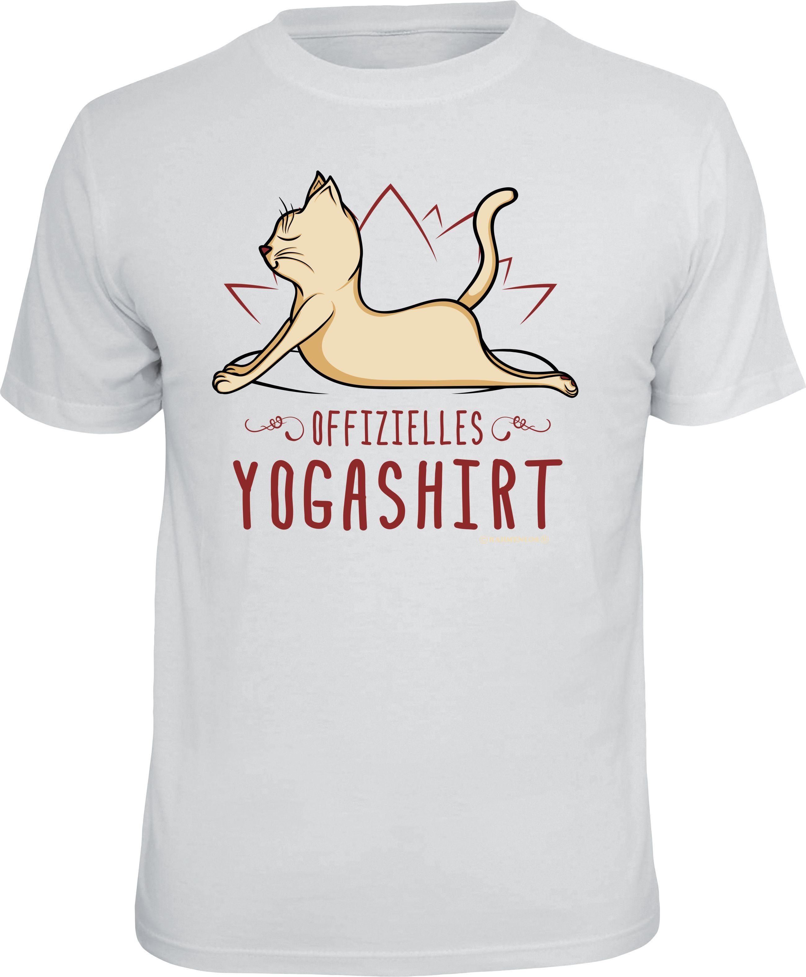 Rahmenlos T-Shirt Offizielles süsse Yogashirt Katze