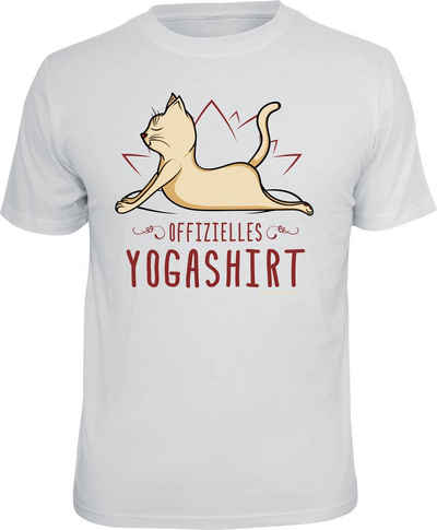 RAHMENLOS® T-Shirt Offizielles Yogashirt süsse Katze