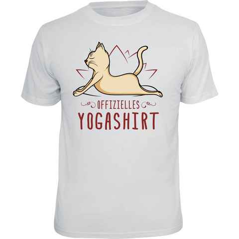 RAHMENLOS® T-Shirt Offizielles Yogashirt süsse Katze