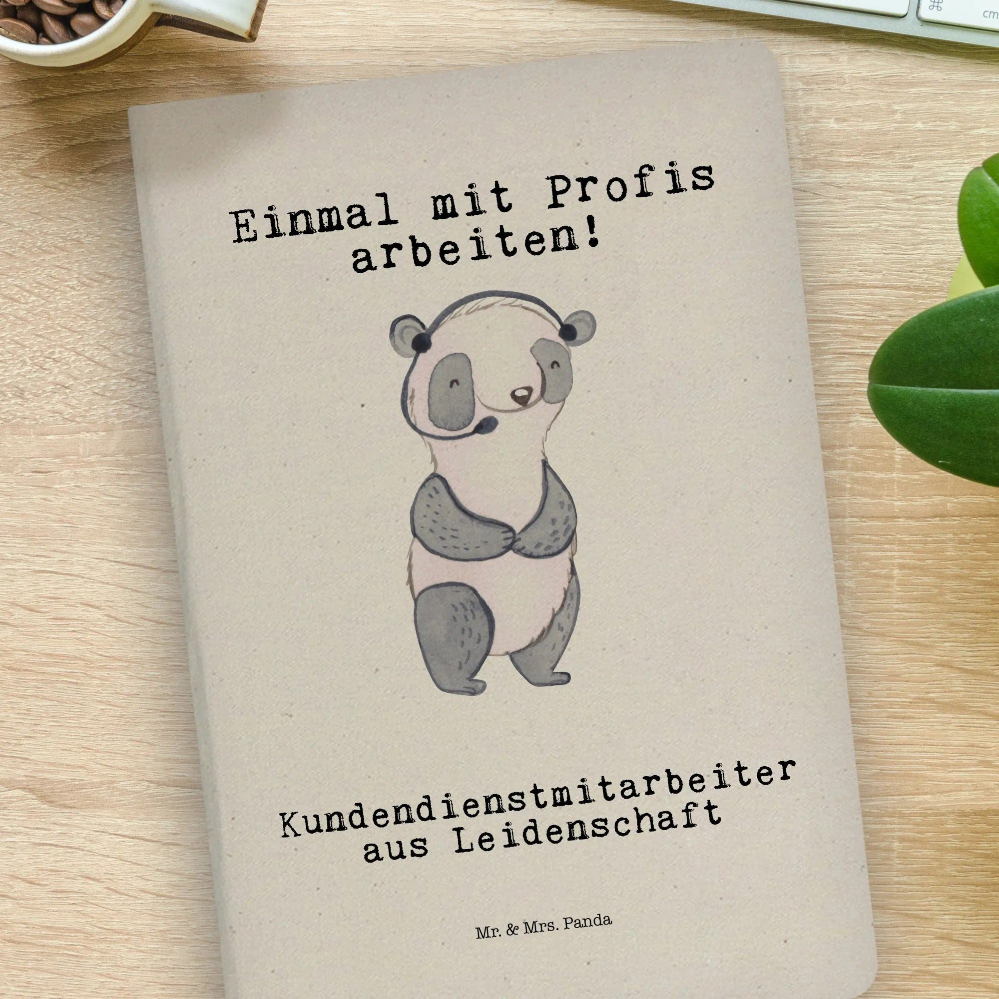 Thumbnail - Mr. & Mrs. Panda Notizbuch Kundendienstmitarbeiter Leidenschaft - Transparent - Geschenk, DIN A4 Mr. & Mrs. Panda, Langl...