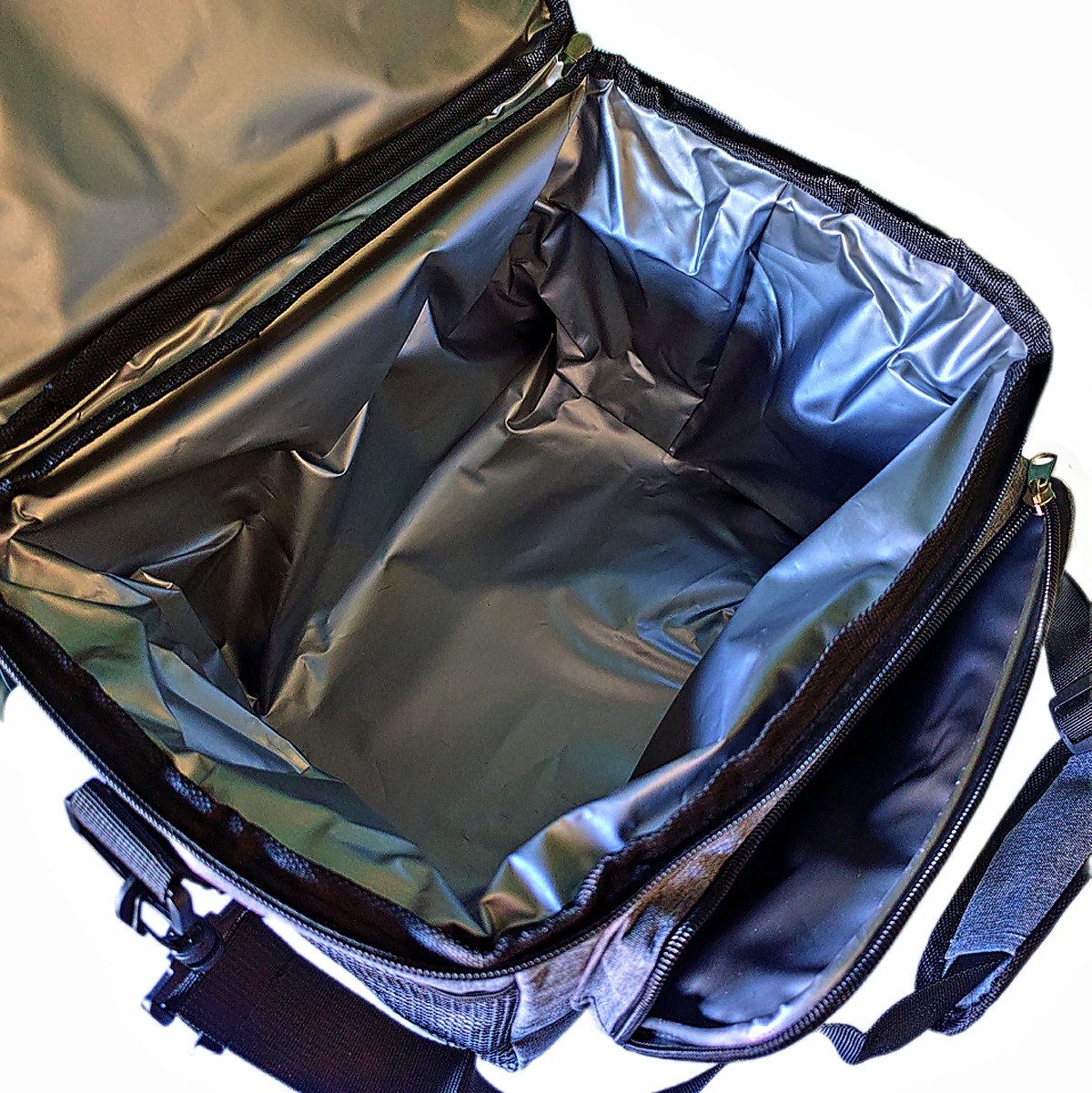 ToCi Kühltasche Kühltasche 15L Grau - Faltbare Picknicktasche + 4x 200ml Kühlakkus – Bild 4 von 5
