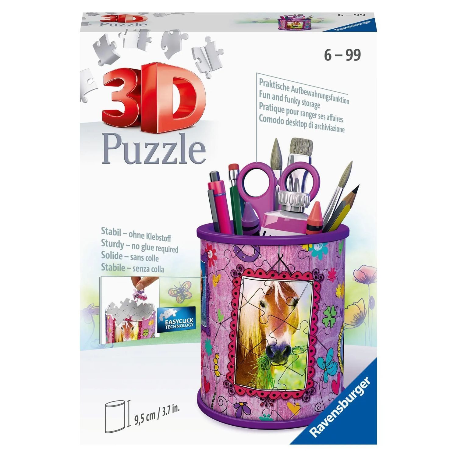 Ravensburger Puzzle Ravensburger 3D Puzzle 11175 - Utensilo Pferde - 54 Teile -..., 54 Puzzleteile