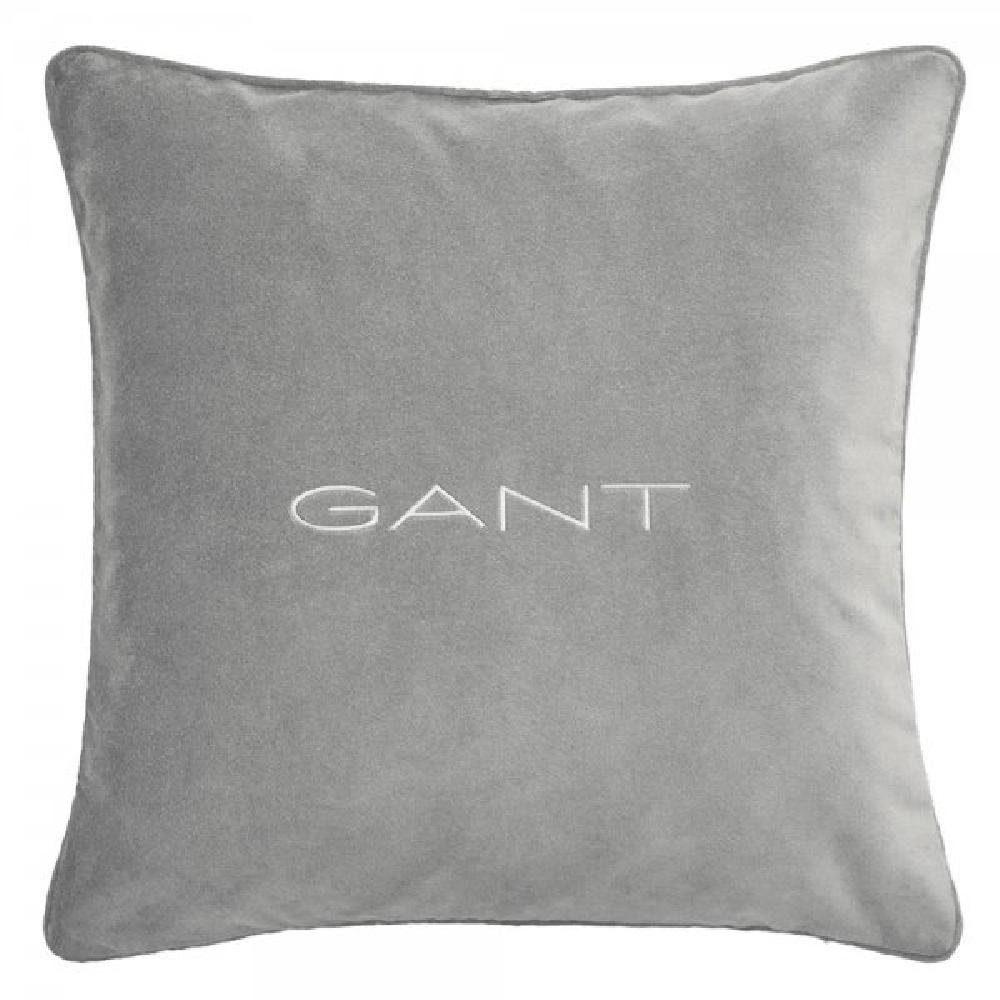 Kissenhülle Gant Home Kissenhülle Velvet Cushion Samt Grey (50x50cm), Gant