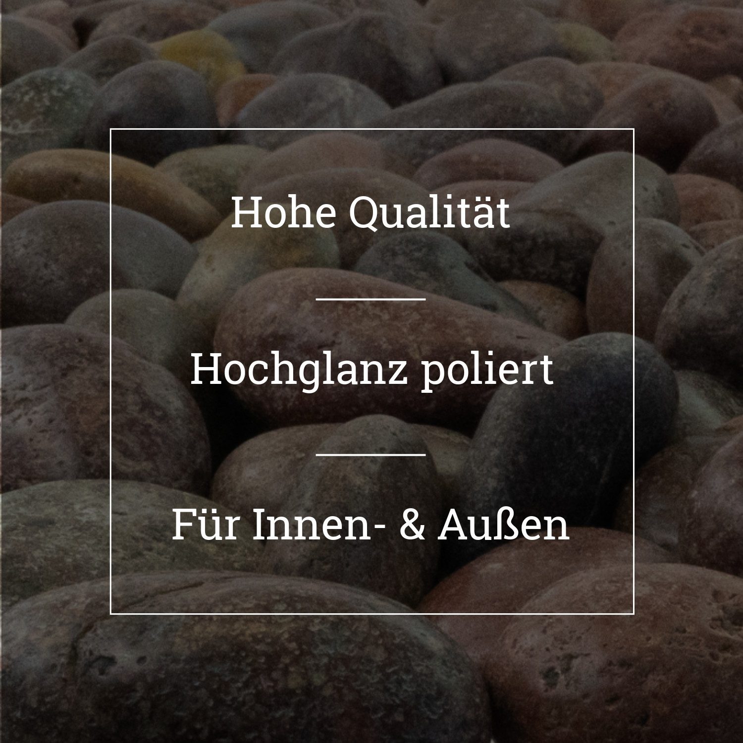 INTERGARDEN Zierkies Dekosteine rot poliert 10 kg, Kieselsteine Garten 2-3 cm, (Sack) – Bild 5 von 5