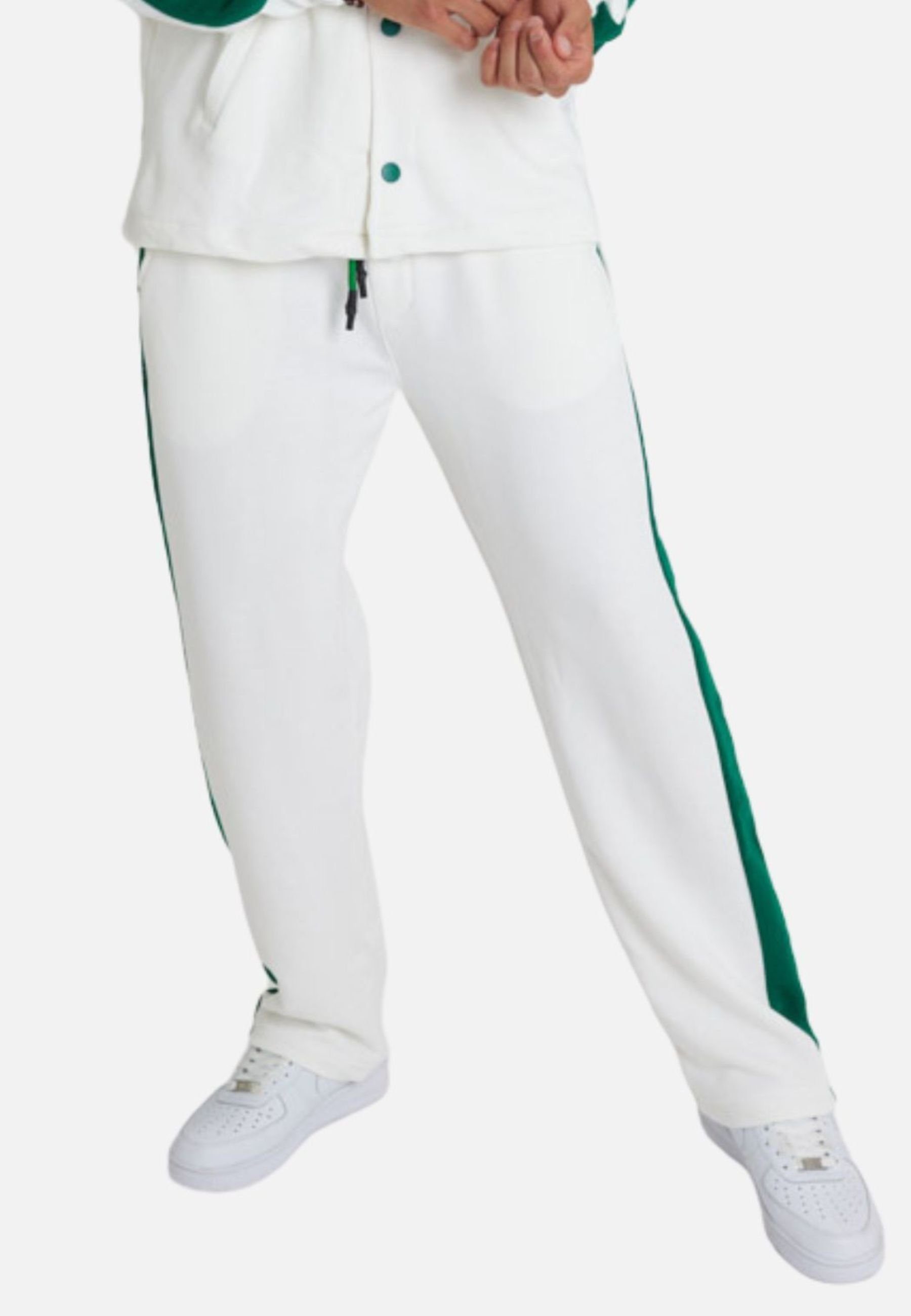OSSY HOMER Jogginghose Jogger Jogginghose Stripe mit Streifen Hose Weiß günstig online kaufen