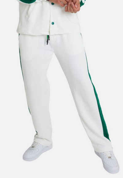 OSSY HOMER Jogginghose Jogger Jogginghose Stripe mit Streifen Hose Weiß