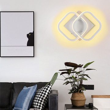 LETGOSPT Deckenleuchte 18W LED Deckenlampe aus Aluminium, Schlafzimmerlampe