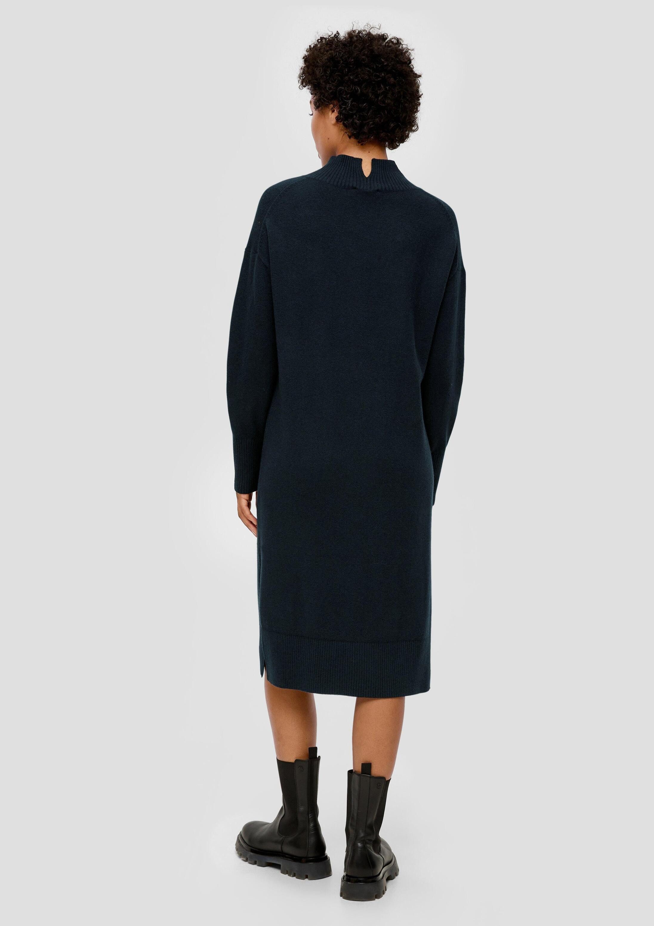 s.Oliver Midikleid Kleid Strickkleid mit Kragenschlitz