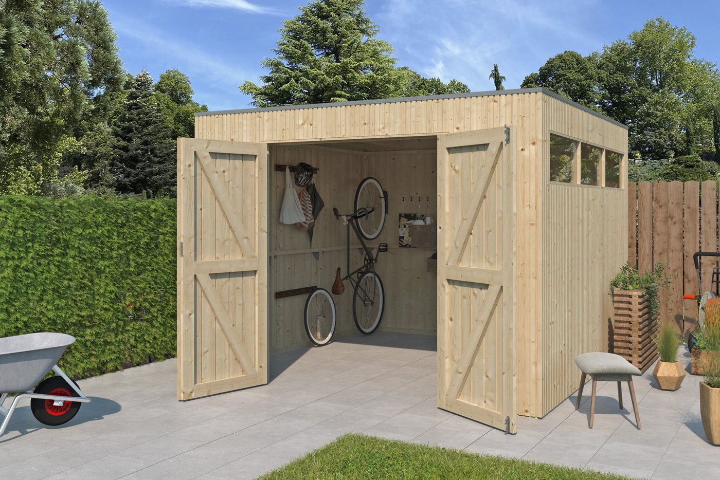 Thumbnail - Fjordholz Gartenhaus QBV3-Line 8,88 m²