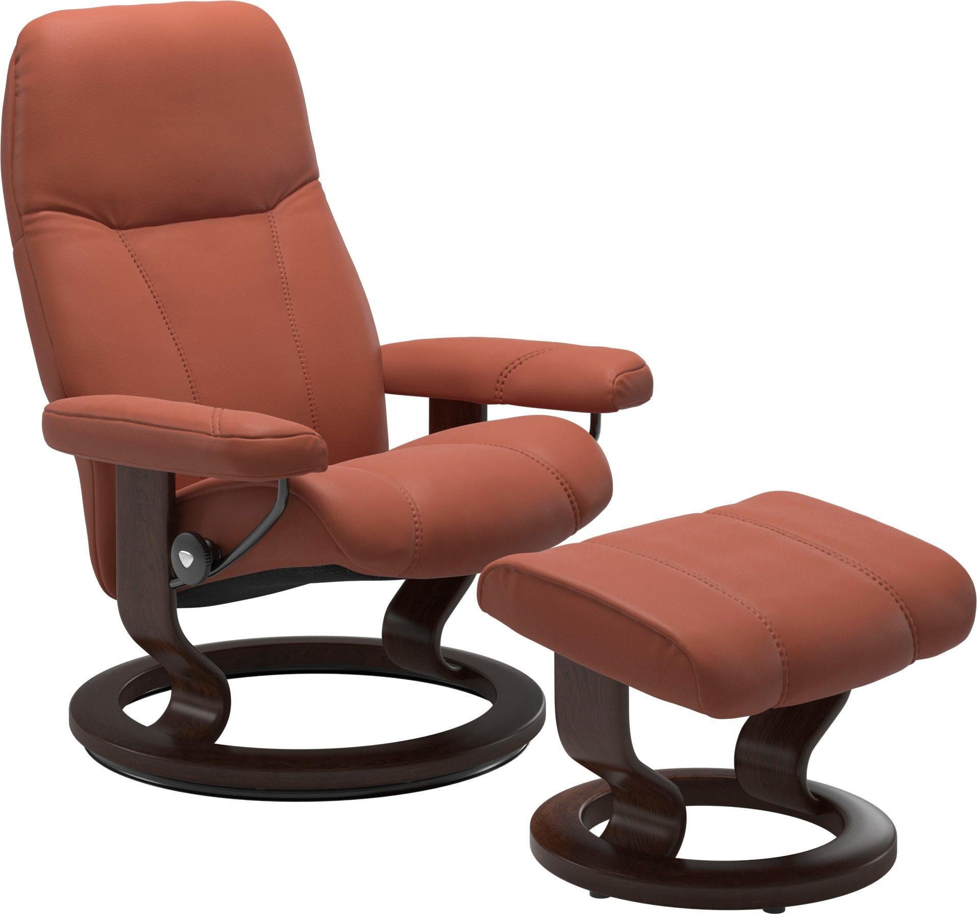 Stressless® Relaxsessel Consul (Set, Relaxsessel mit Hocker), mit Hocker, mit Classic Base, Größe L, Gestell Braun