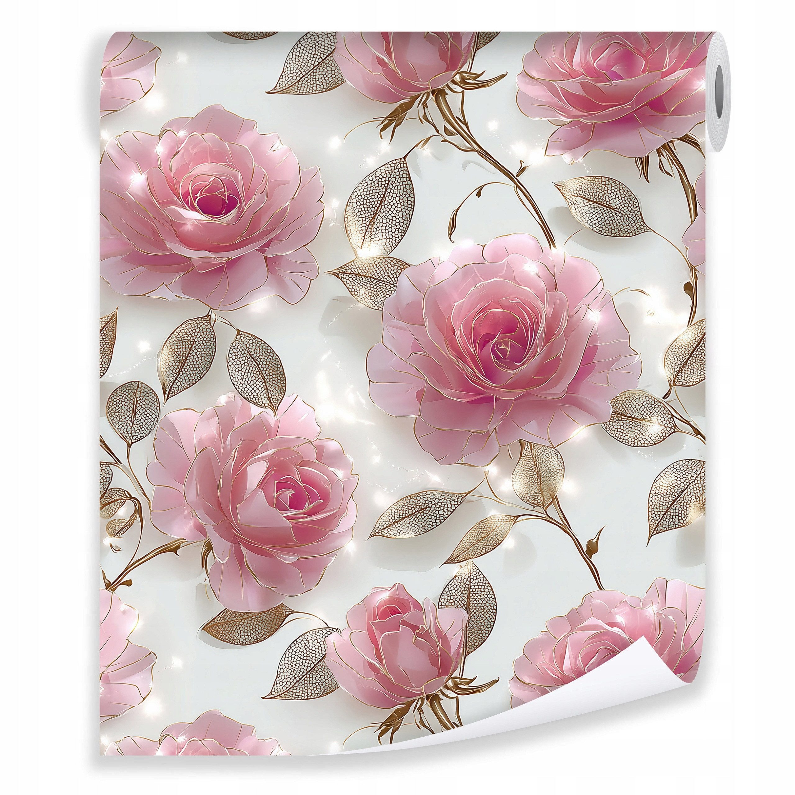Wallarena Fototapete Blumen rosa Vlies strapazierfähig UV-beständig Wohnzimmer, glatt, 50 x 1000 cm