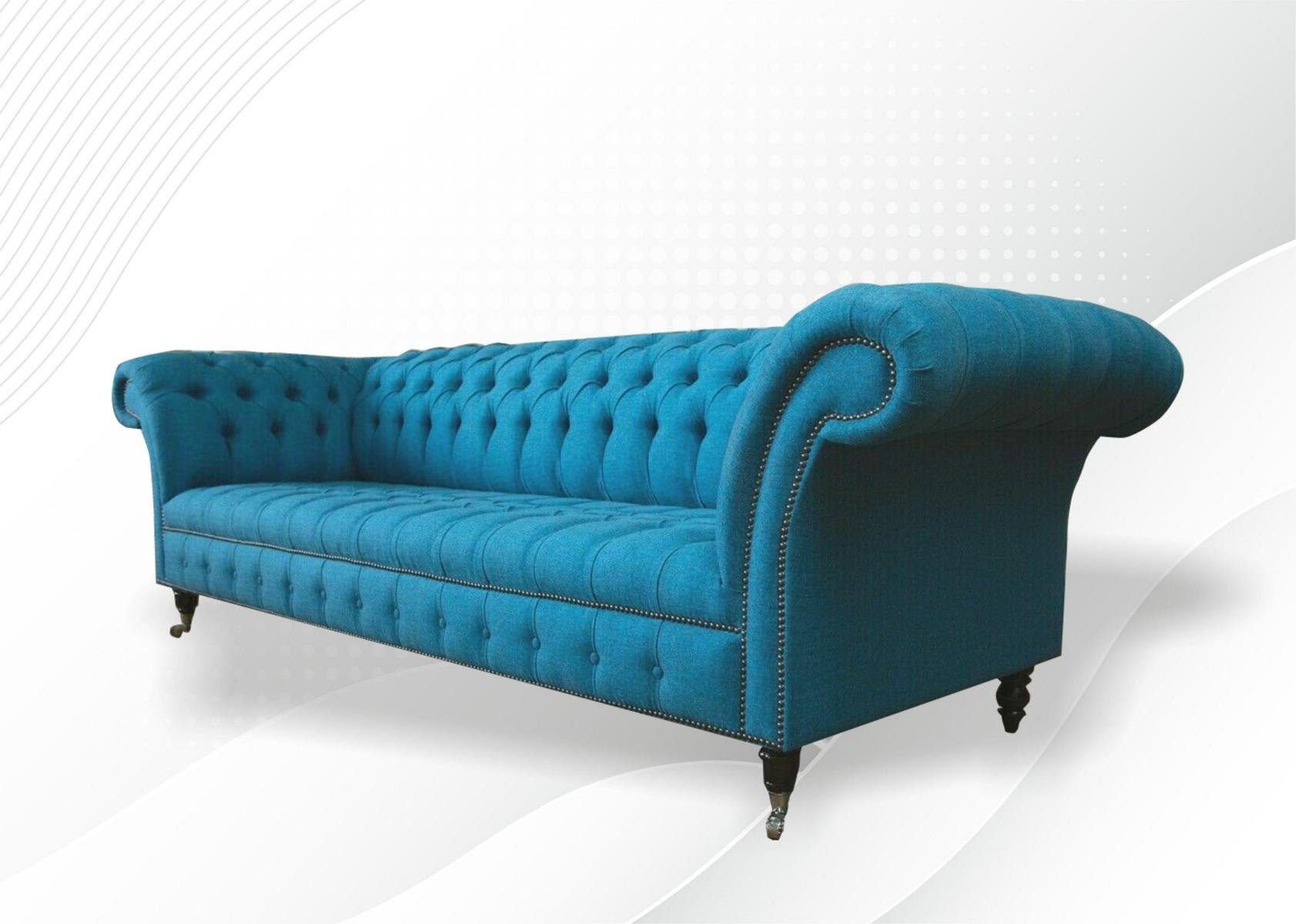 4 Sofa 265 Chesterfield-Sofa, Design Couch Chesterfield JVmoebel Sitzer cm Sofa