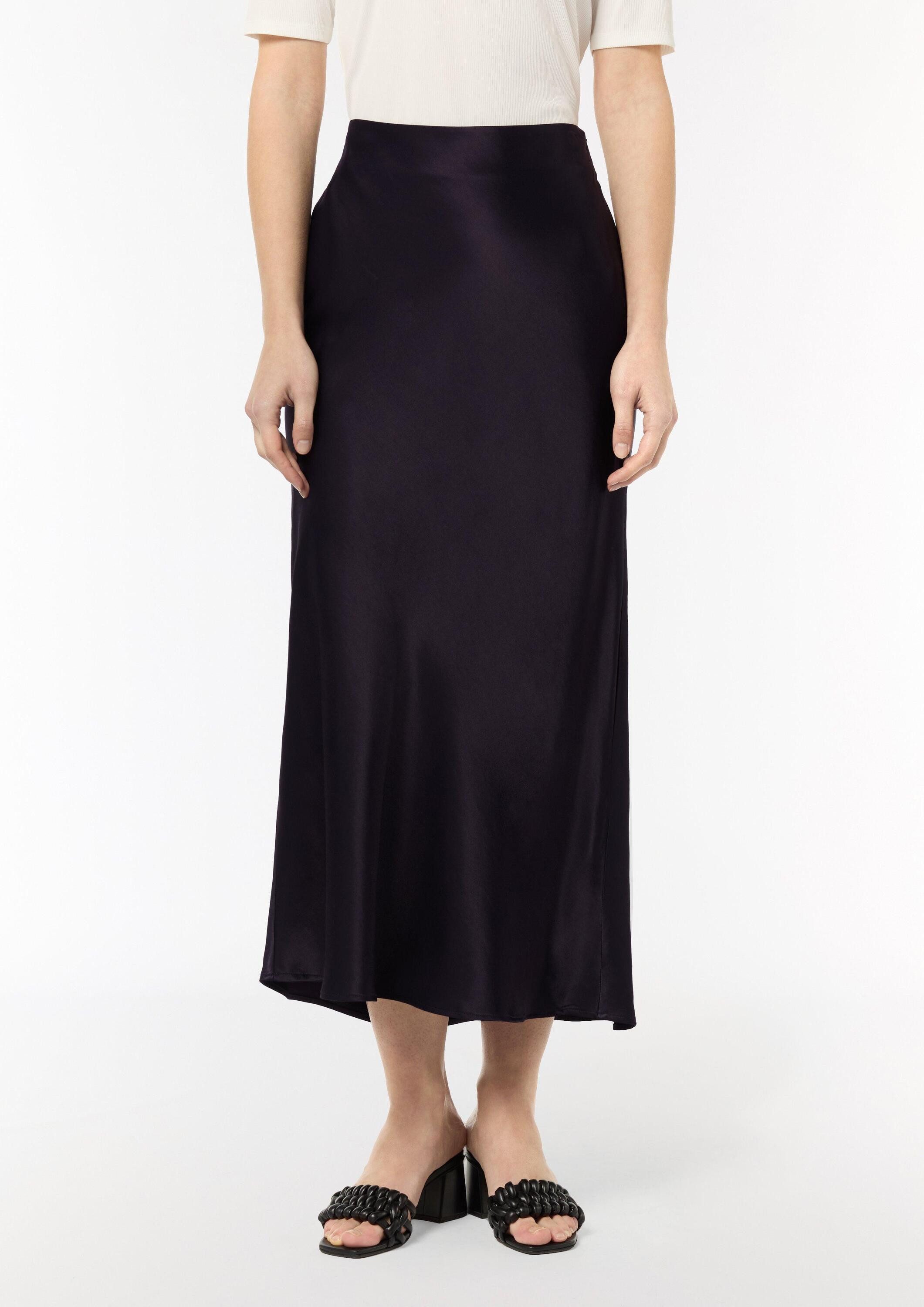 comma Midikleid Rock Midirock aus Satin