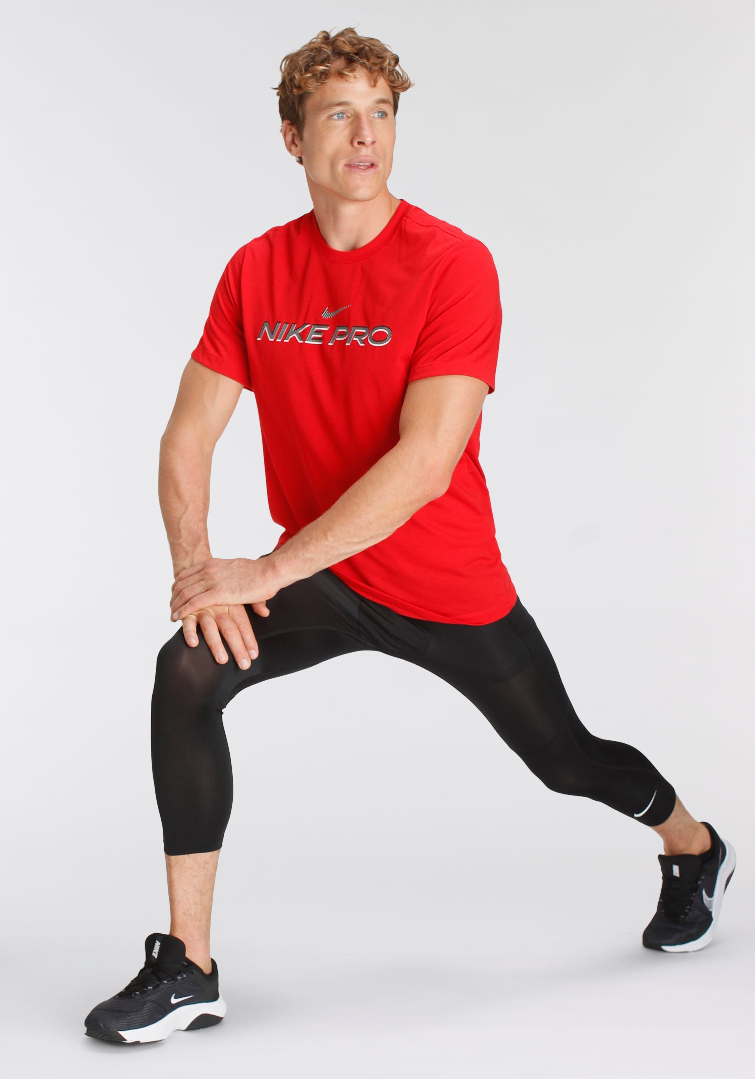 T-SHIRT UNIVERSITY DRI-FIT Nike Trainingsshirt MEN'S FITNESS RED