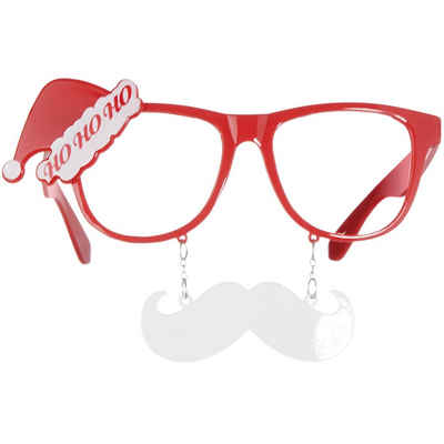 dressforfun Kostüm Spaßbrille Weihnachtsmann mit Schnurrbart
