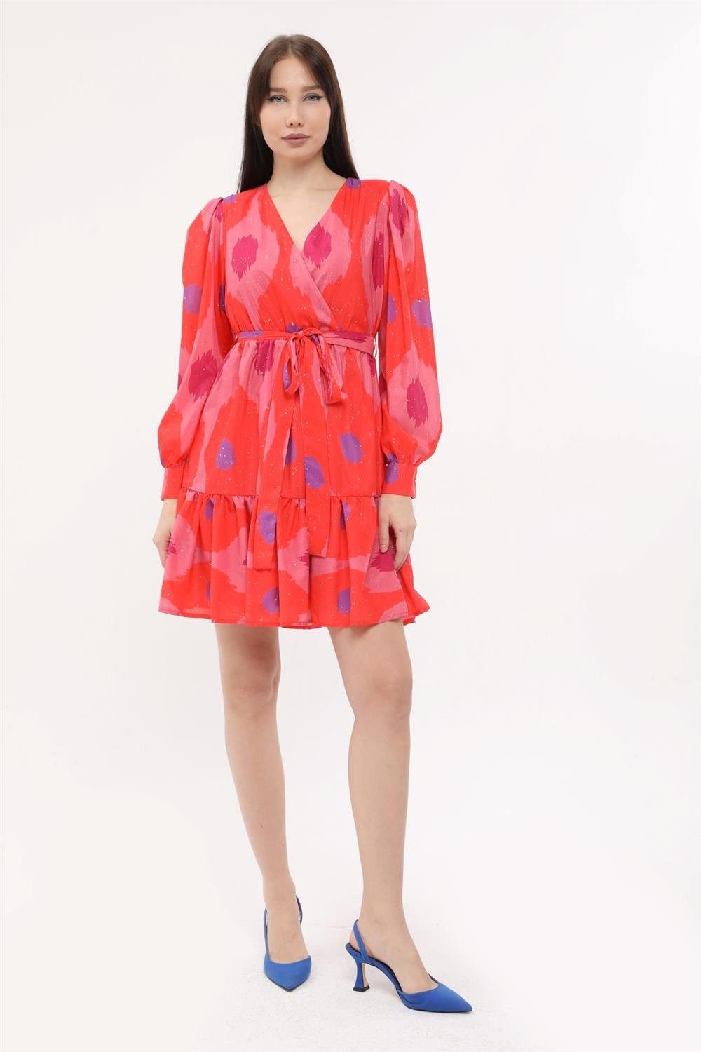 Minikleid Vatkalı Yaldzı Damlalı Kleid