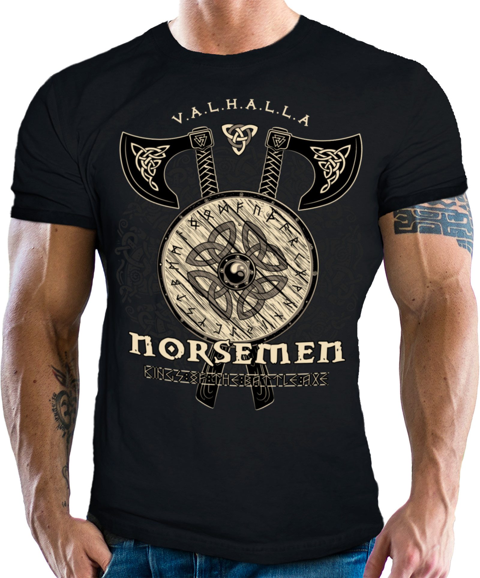 LOBO NEGRO® T-Shirt für Wikinger Nordmann günstig online kaufen