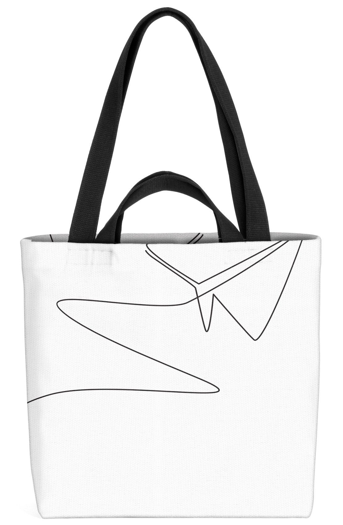 VOID Henkeltasche (1-tlg), Origami Grafik Flieger Papierflieger luft flieger flugzeug kunst luft