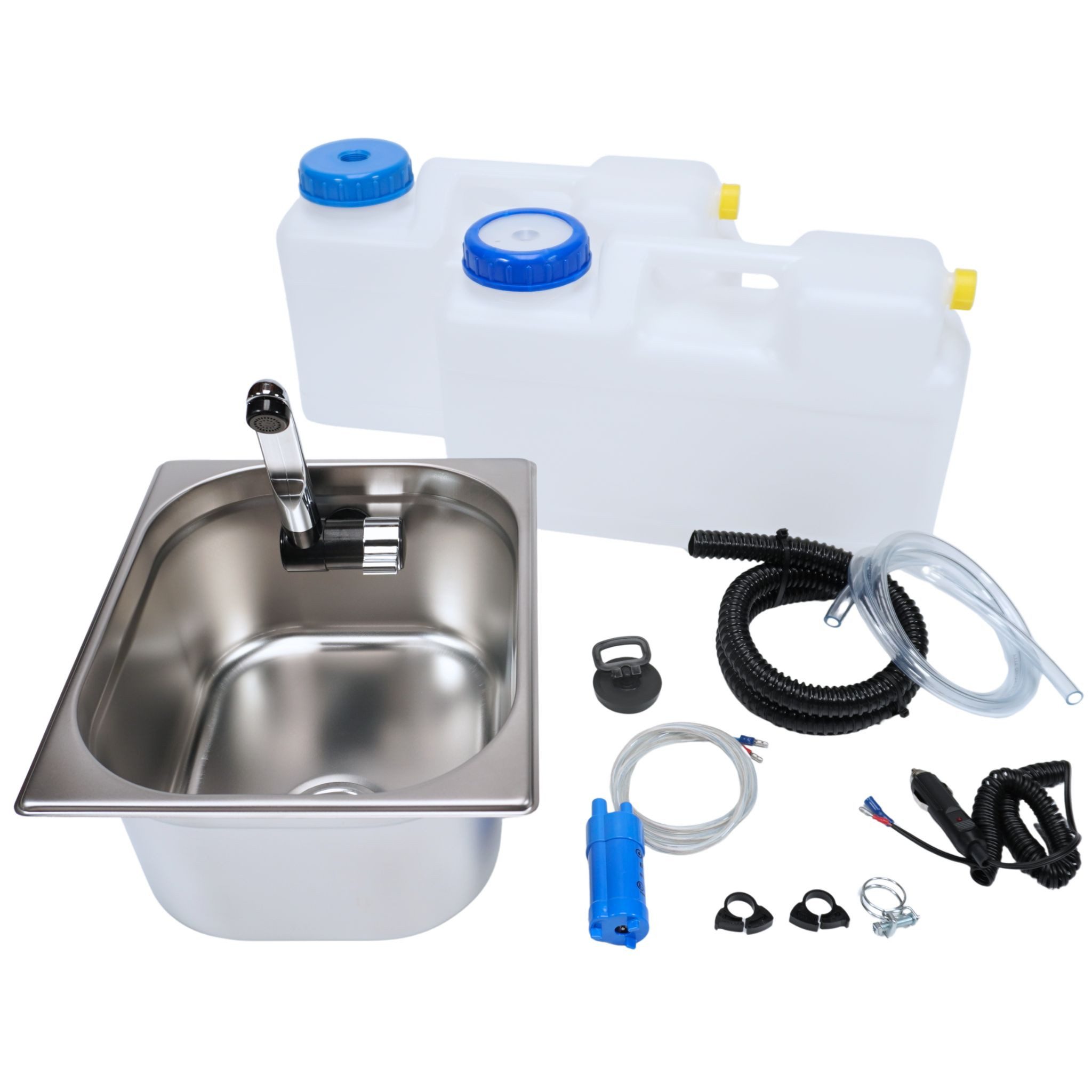 zeeb-outdoor Edelstahlspüle 12V Camping Spüle Set mit 12L Kanistern, Tauchp günstig online kaufen