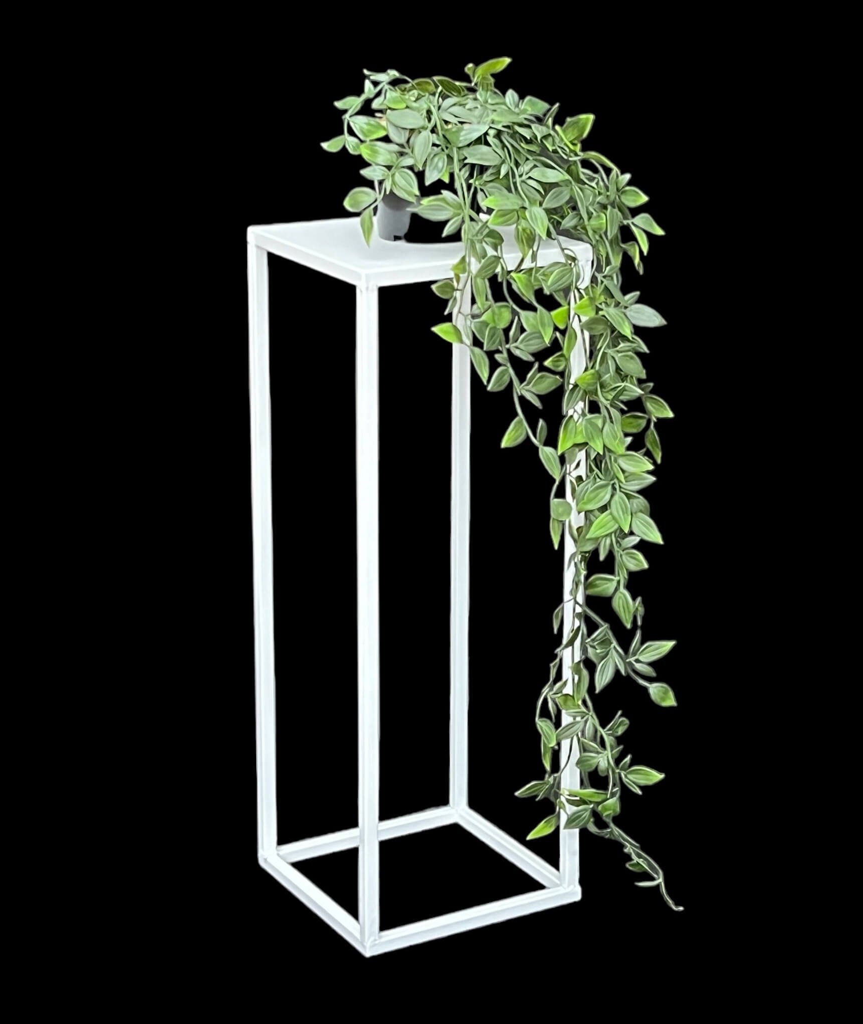 DanDiBo Blumenhocker DanDiBo Blumenhocker Metall Weiß Eckig 50 - 70 cm Blumenständer