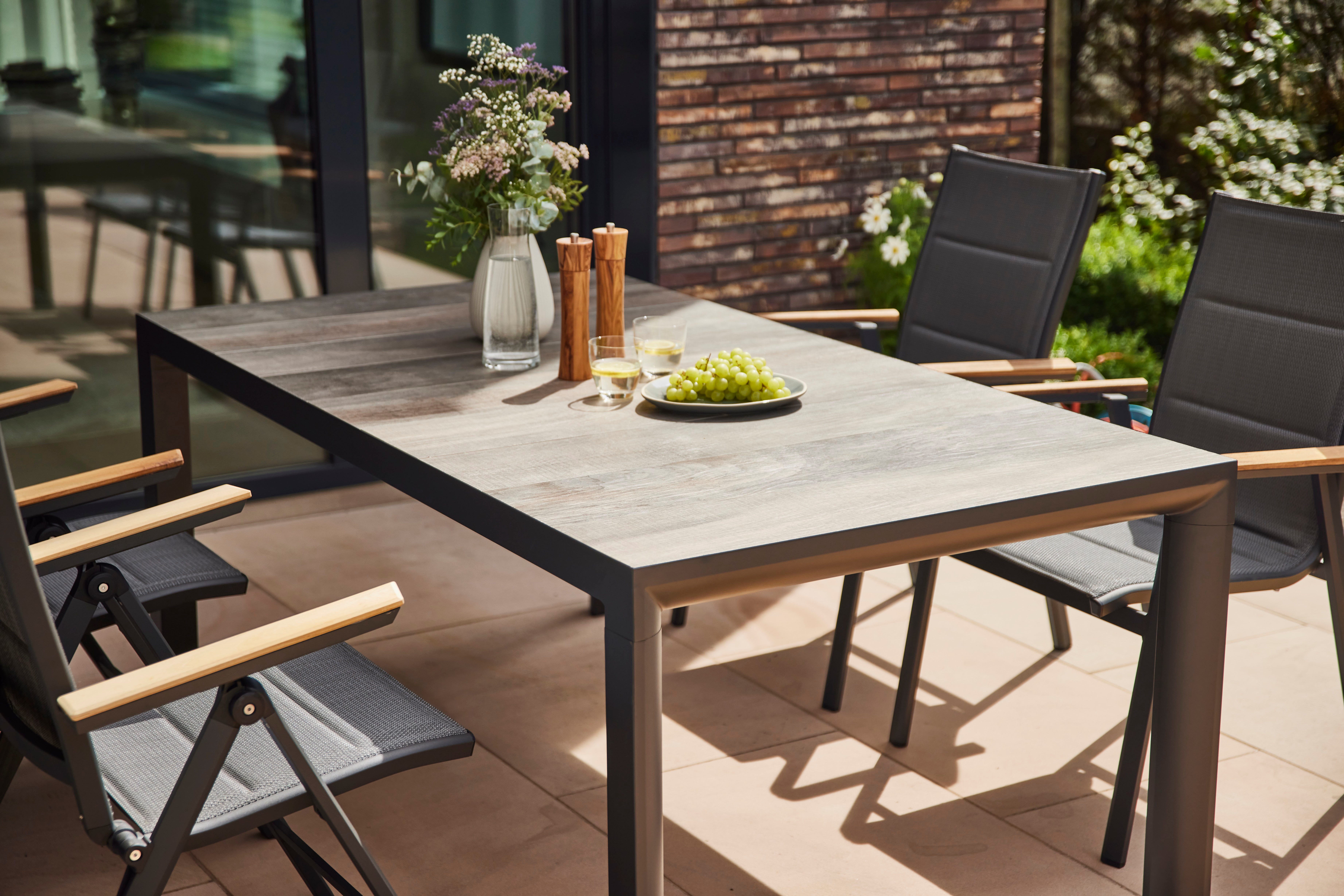 Siena Garden Gartentisch »Silva« 180x90cm Aluminiumgestell günstig online kaufen