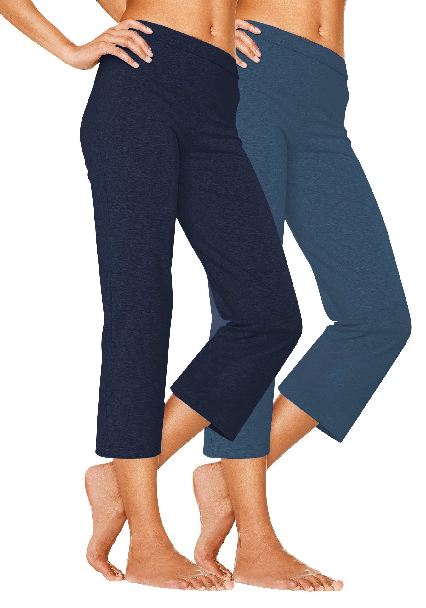 vivance active Caprihose (2er-Pack) mit Gummibund, Loungewear