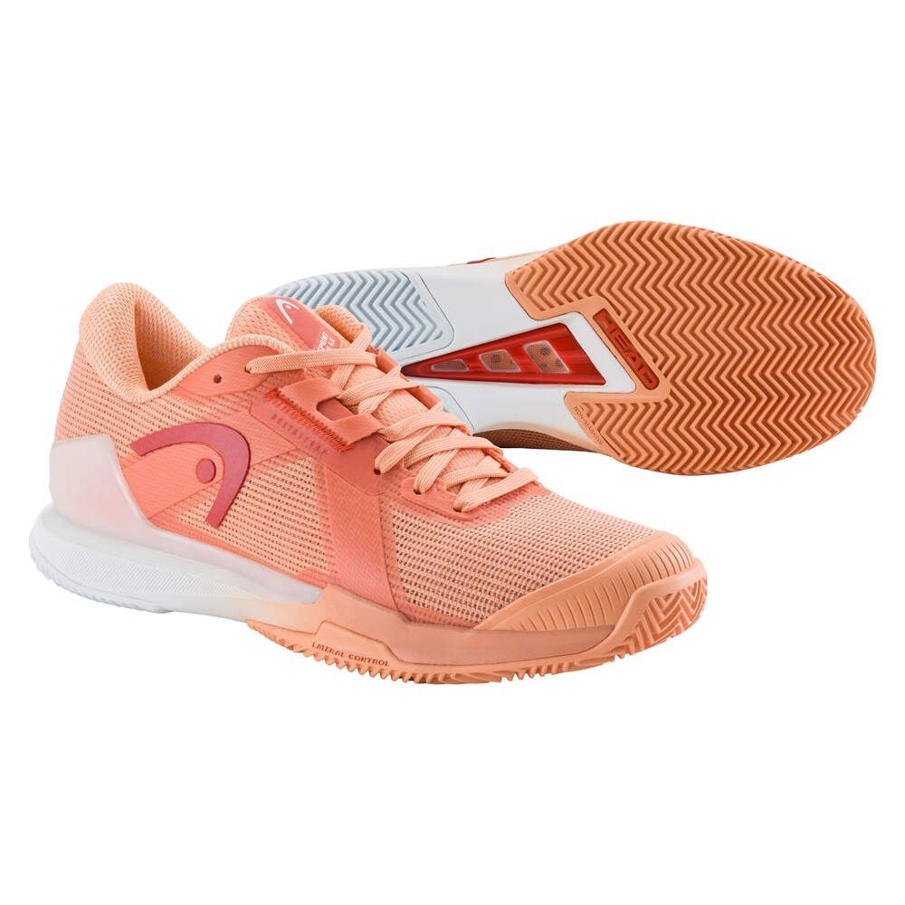 Head Sprint Pro 4.0 Clay/Sandplatz 2025 coral/weiss Damen Tennisschuh