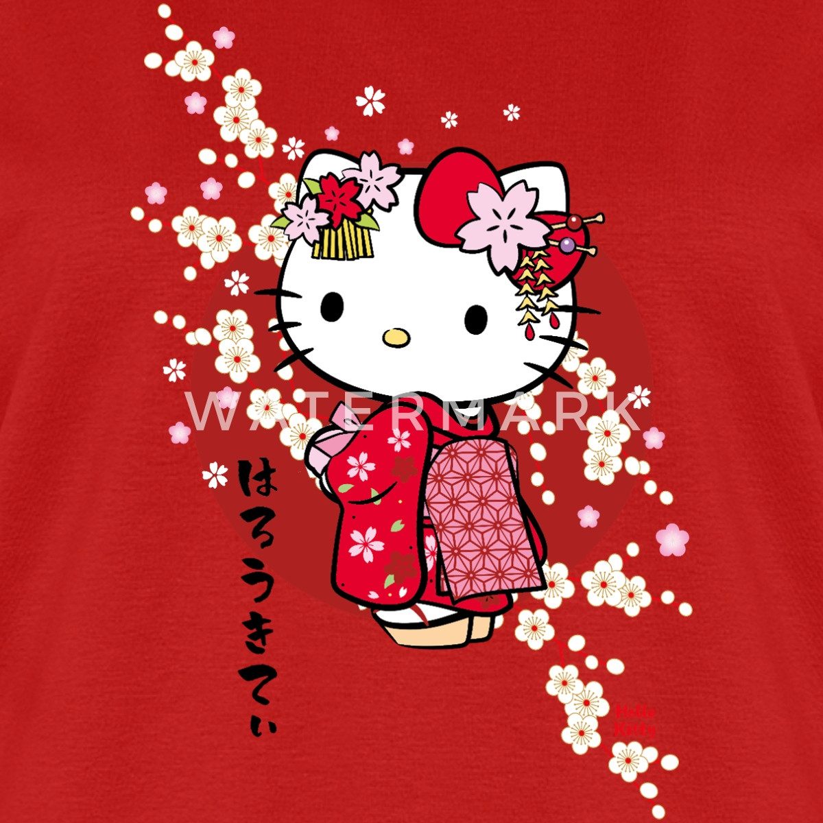 Spreadshirt T-Shirt Hello Kitty Japan Kimono Kirschblüten Frauen Premium T- günstig online kaufen