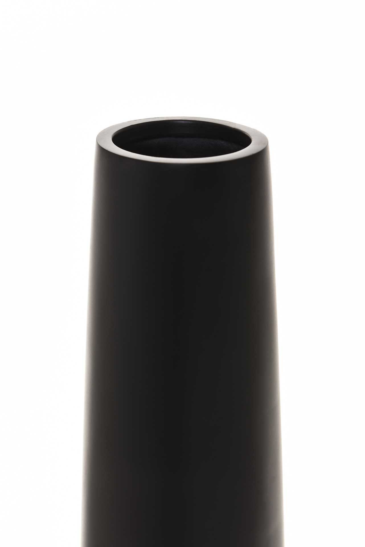 VIVANNO Bodenvase Bodenvase Standvase Fiberglas Schwarz Matt ISONDRA - 9x10 günstig online kaufen